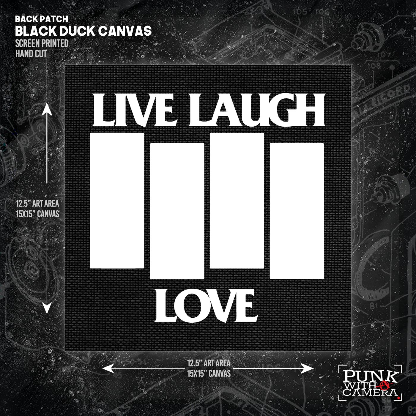 Black Flag - Live Laugh Love - Backpatch