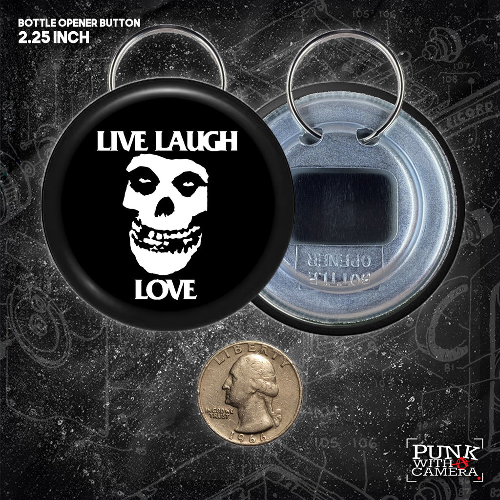 Live Laugh Love // Misfits Crimson Skull - Buttons (1, 1.25, 1.5, & 2.25 Inch)
