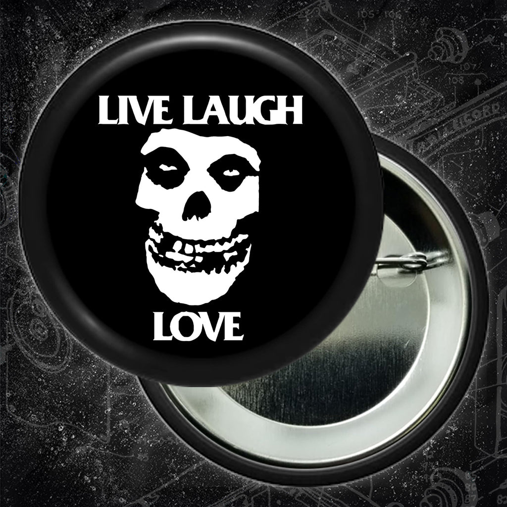 Live Laugh Love // Misfits Crimson Skull - Buttons (1, 1.25, 1.5, & 2.25 Inch)
