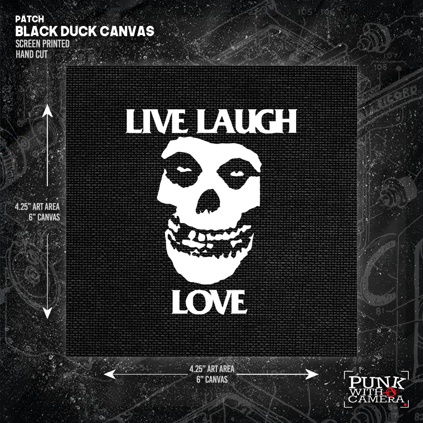 Live Laugh Love // Misfits Crimson Skull - Patch (6x6)