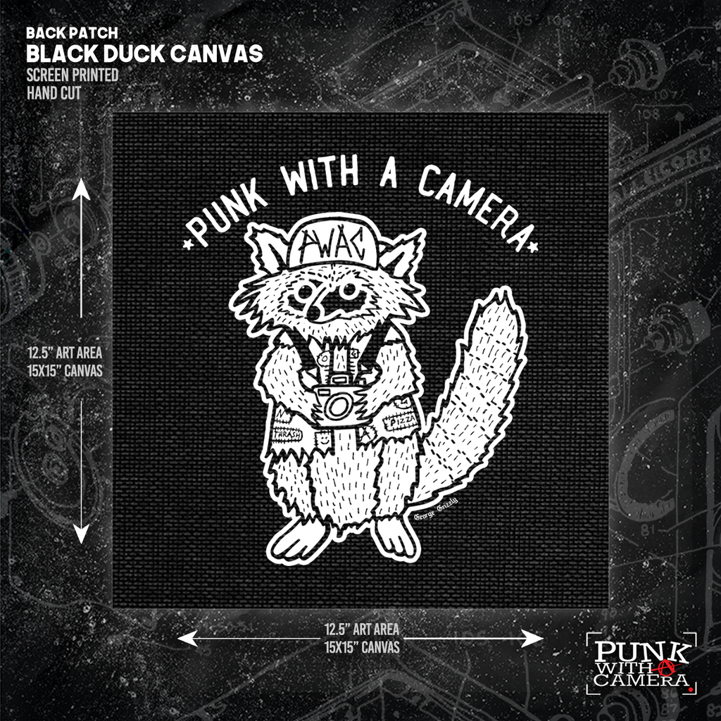 Punk With A Camera - Trash Panda - Backpatch