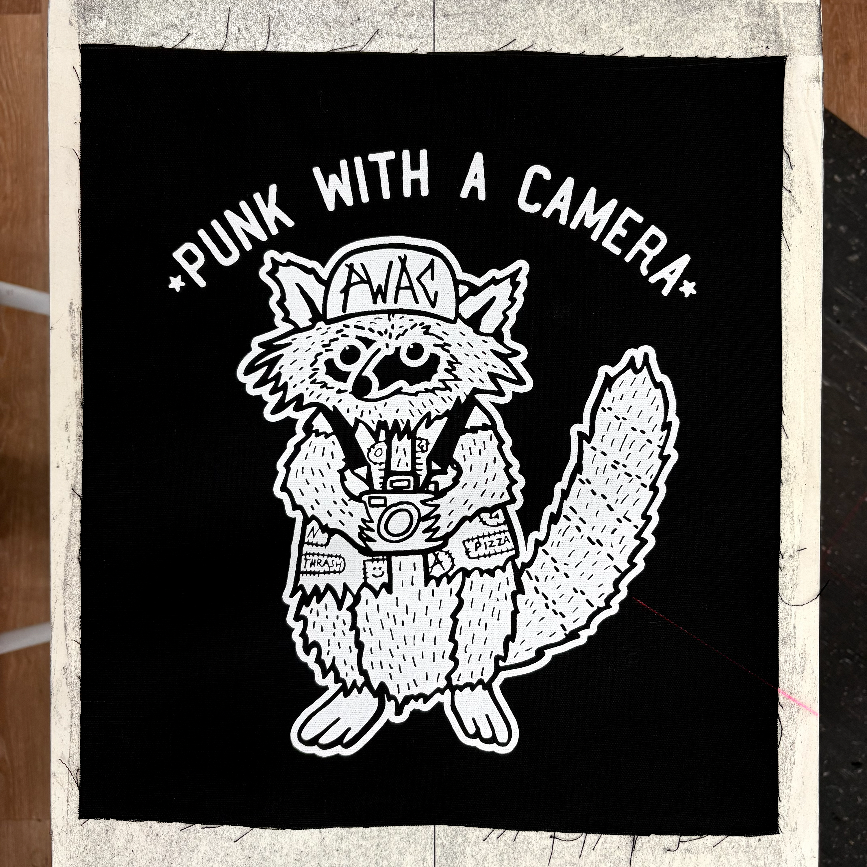 Punk With A Camera - Trash Panda - Backpatch