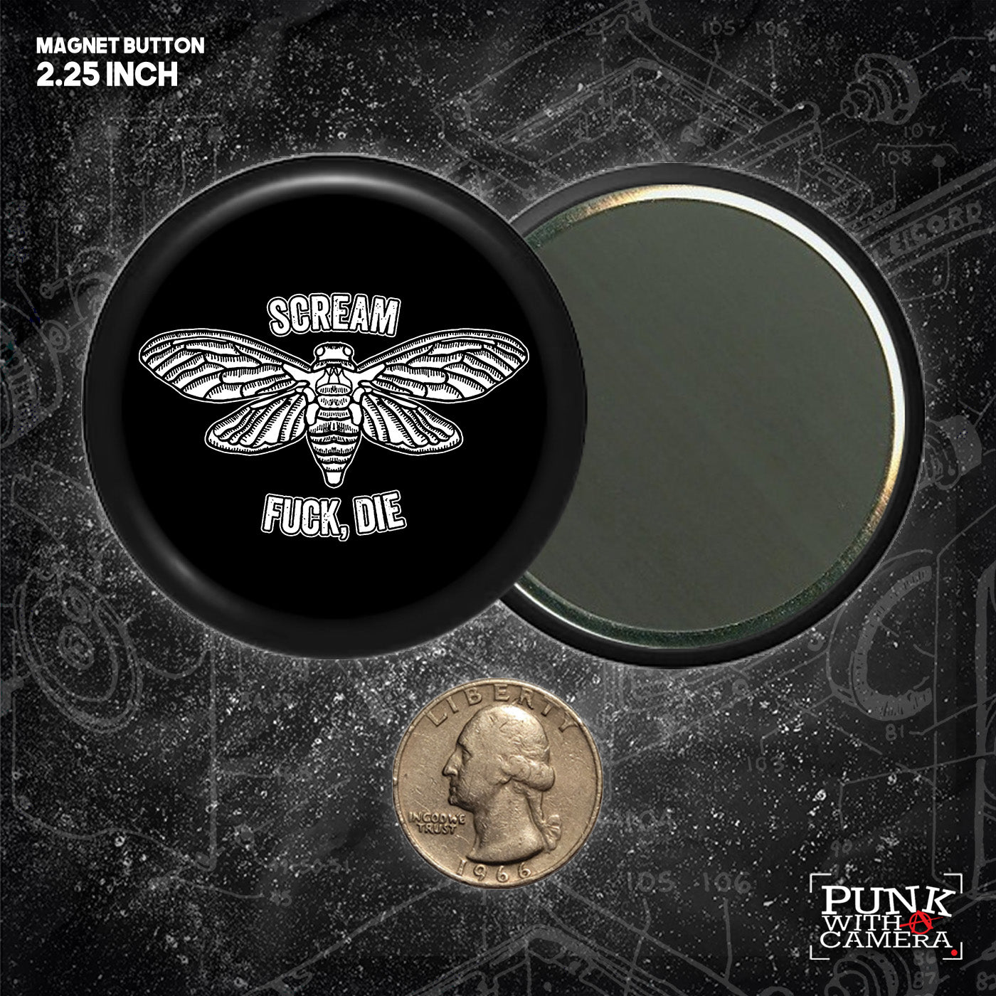 Scream, Fuck, Die - Buttons (1, 1.25, 1.5, & 2.25 Inch)