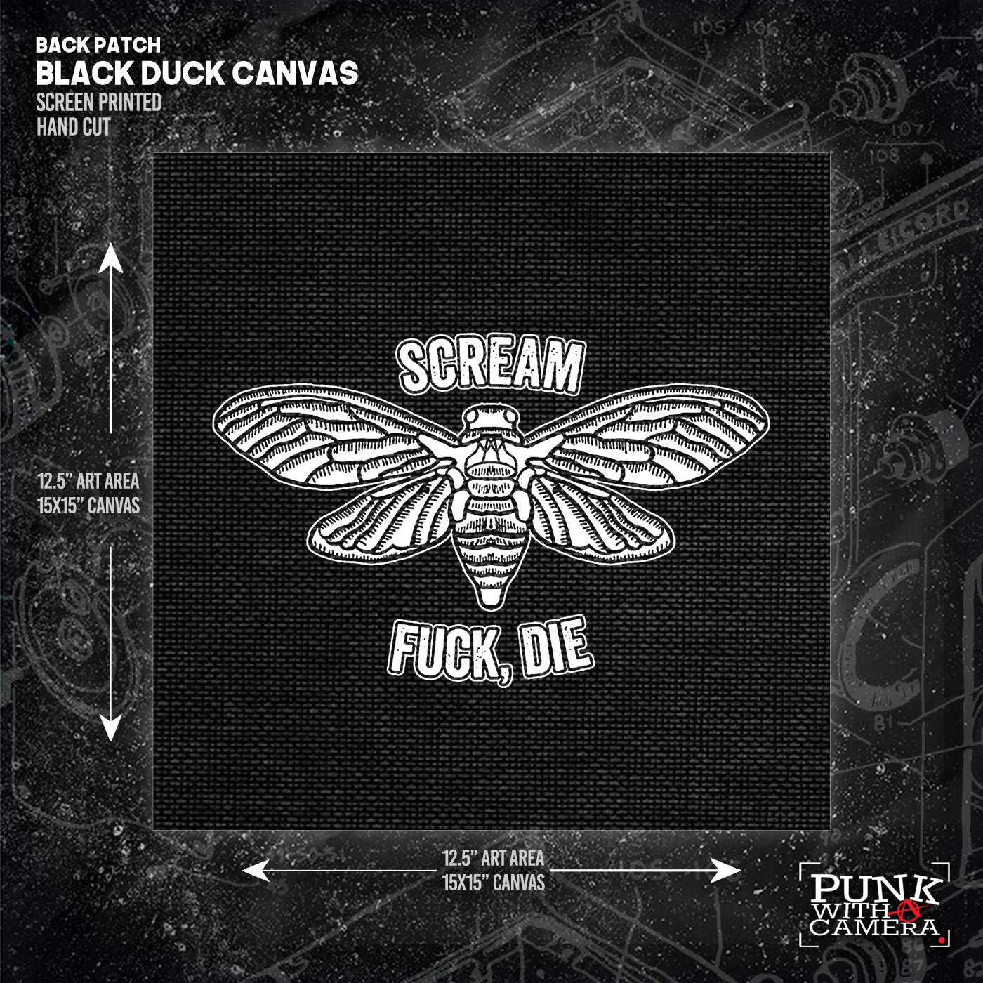 Scream, Fuck, Die - Backpatch