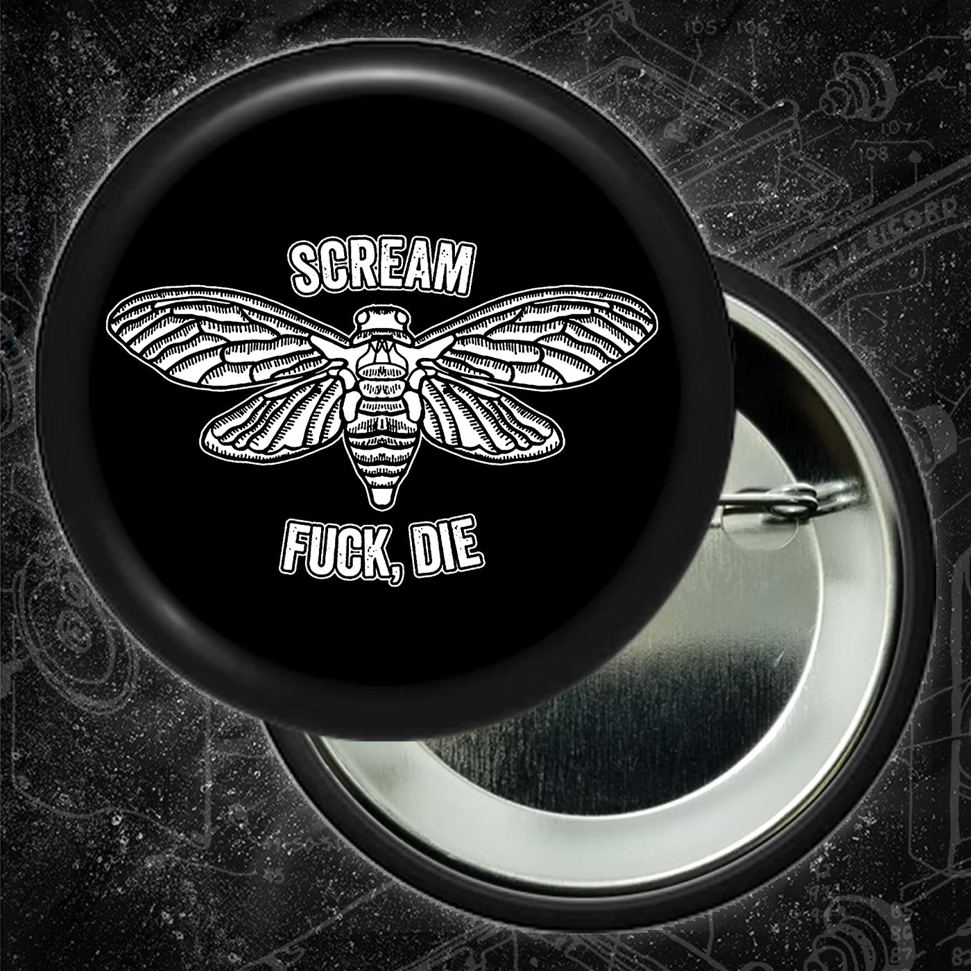 Scream, Fuck, Die - Buttons (1, 1.25, 1.5, & 2.25 Inch)