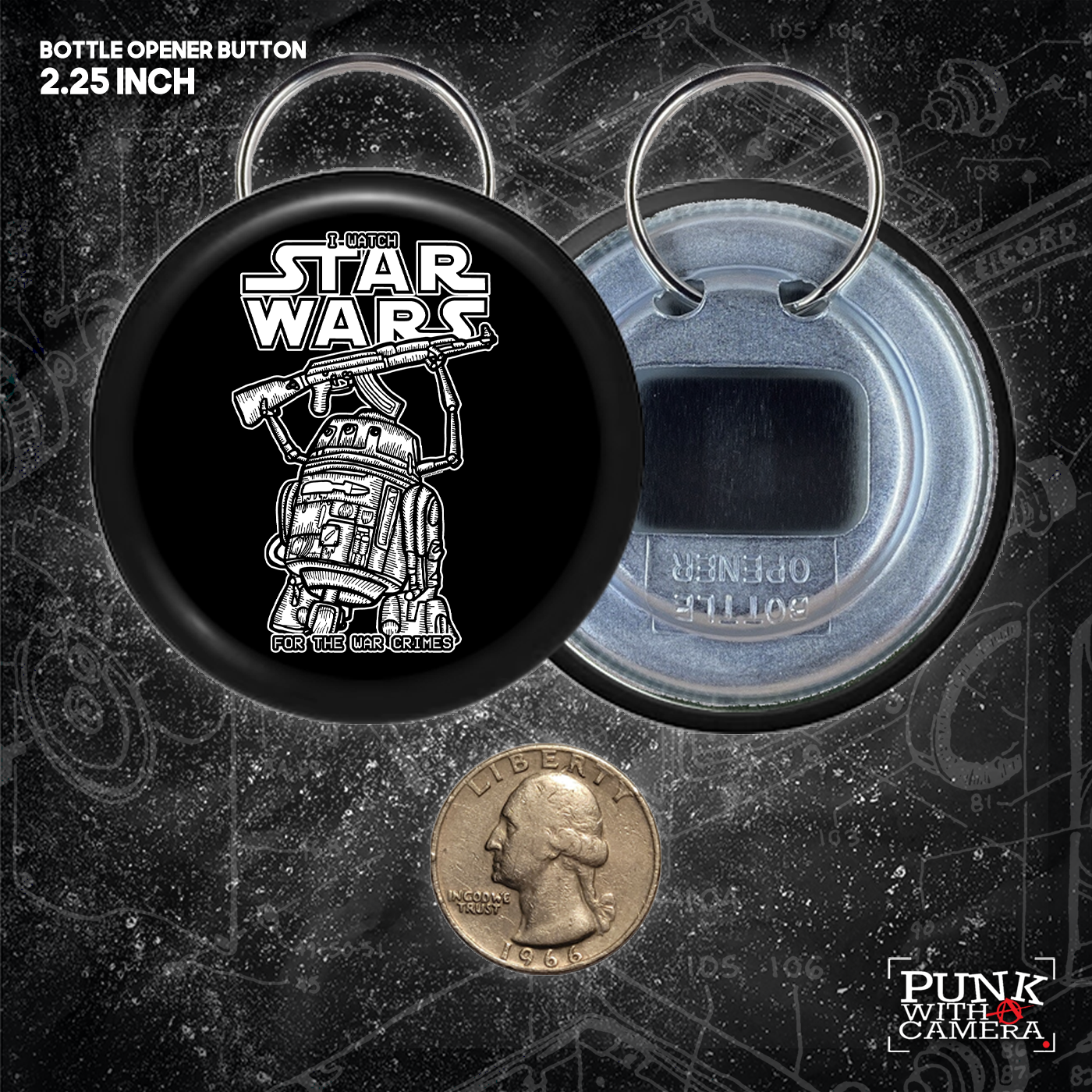 I Watch Star Wars For The War Crimes - Buttons 2.25 Inch
