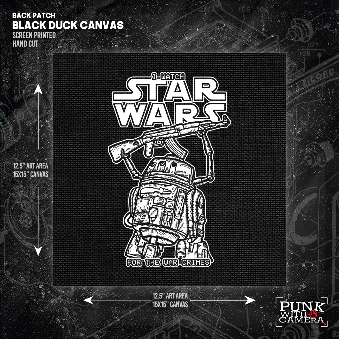 I Watch Star Wars For The War Crimes - Backpatch