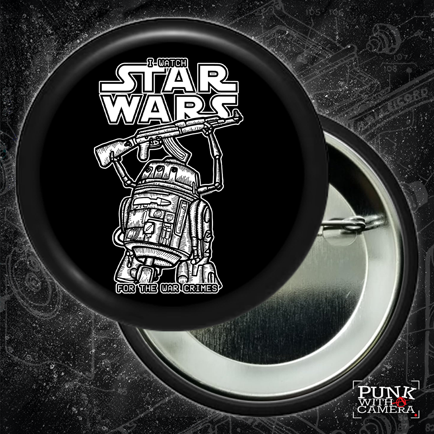 I Watch Star Wars For The War Crimes - Buttons 2.25 Inch