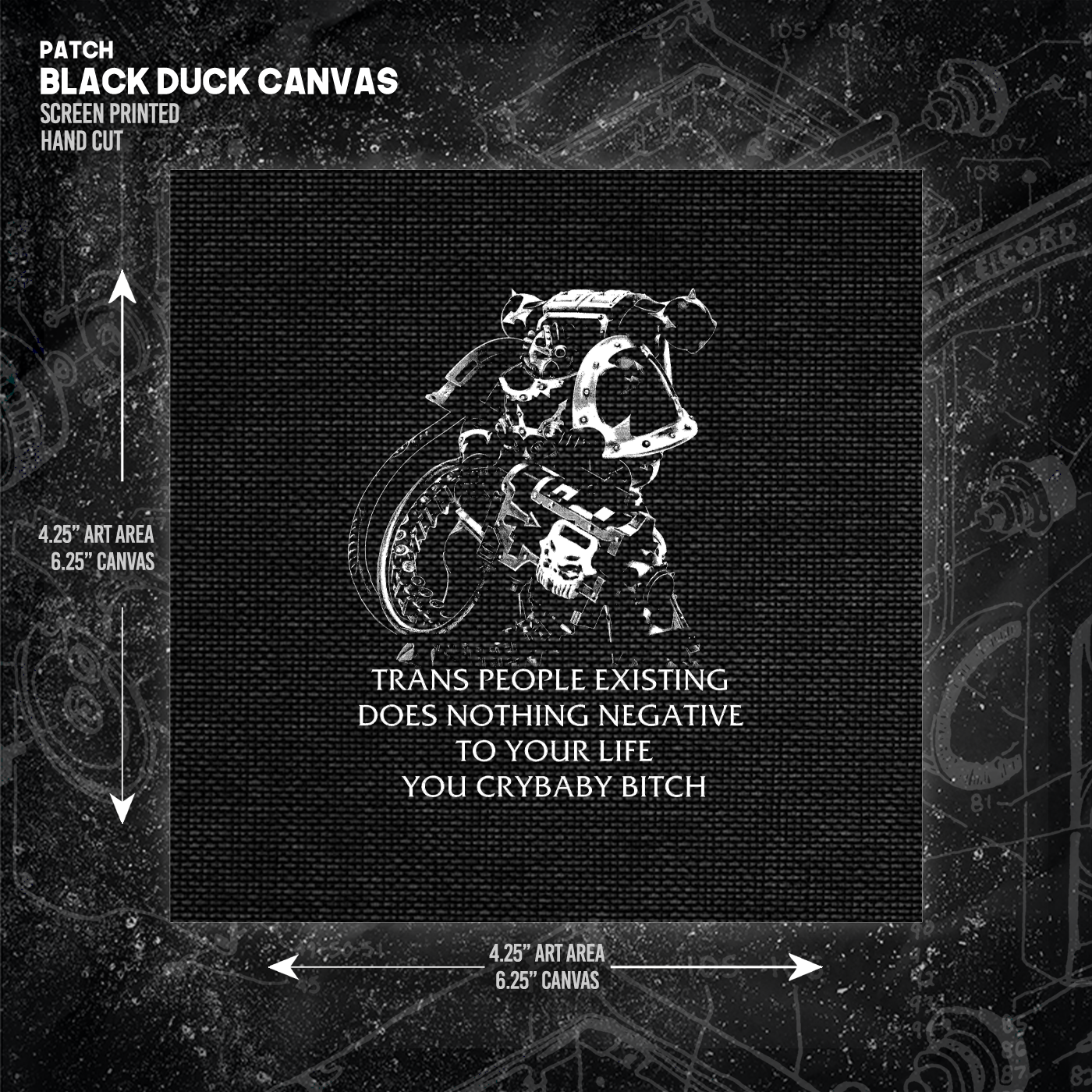 Chaos Marine Trans people Existing Does Nothing Negative To Your Life You Cry Baby Bitch 40k - Patch (4x4)