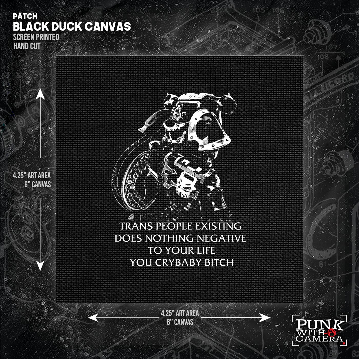 Chaos Marine Trans People Existing Does Nothing Negative To Your Life You Cry Baby Bitch 40k - Patch (6x6)