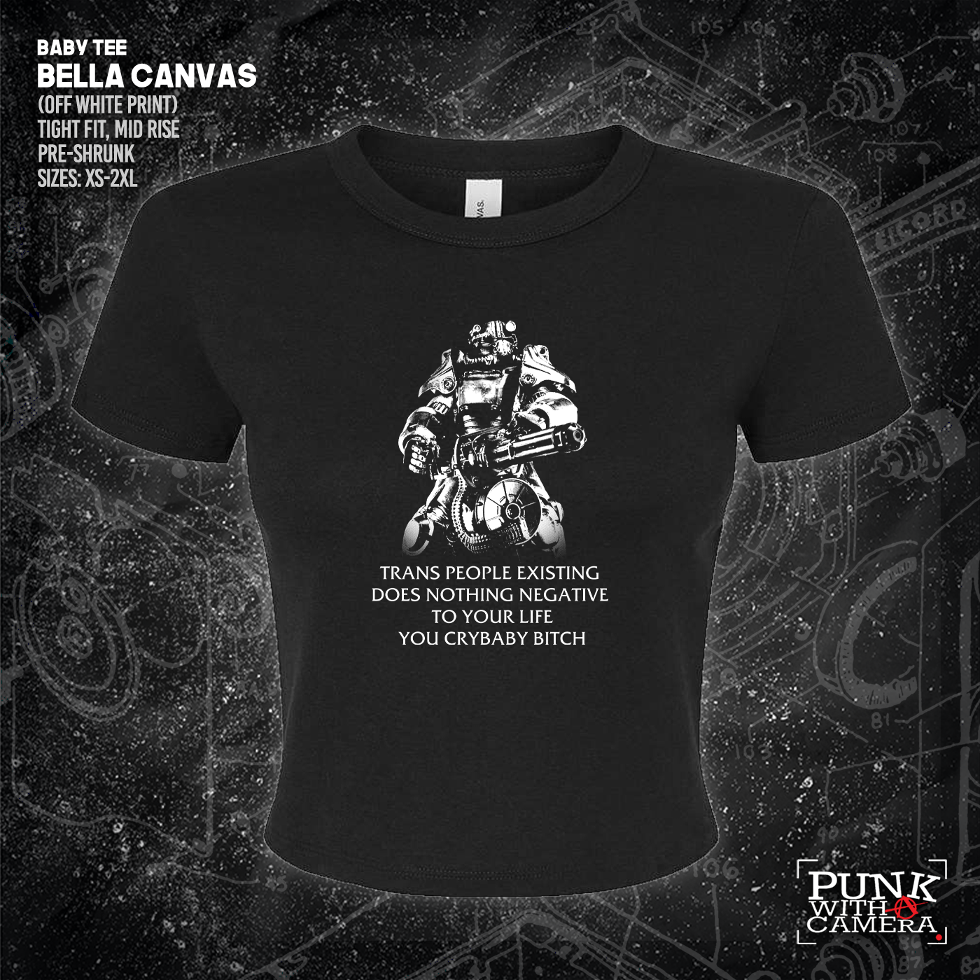 T45 Fallout Power Armor Trans people Existing Does Nothing Negative To Your Life You Cry Baby Bitch - Gutter Press