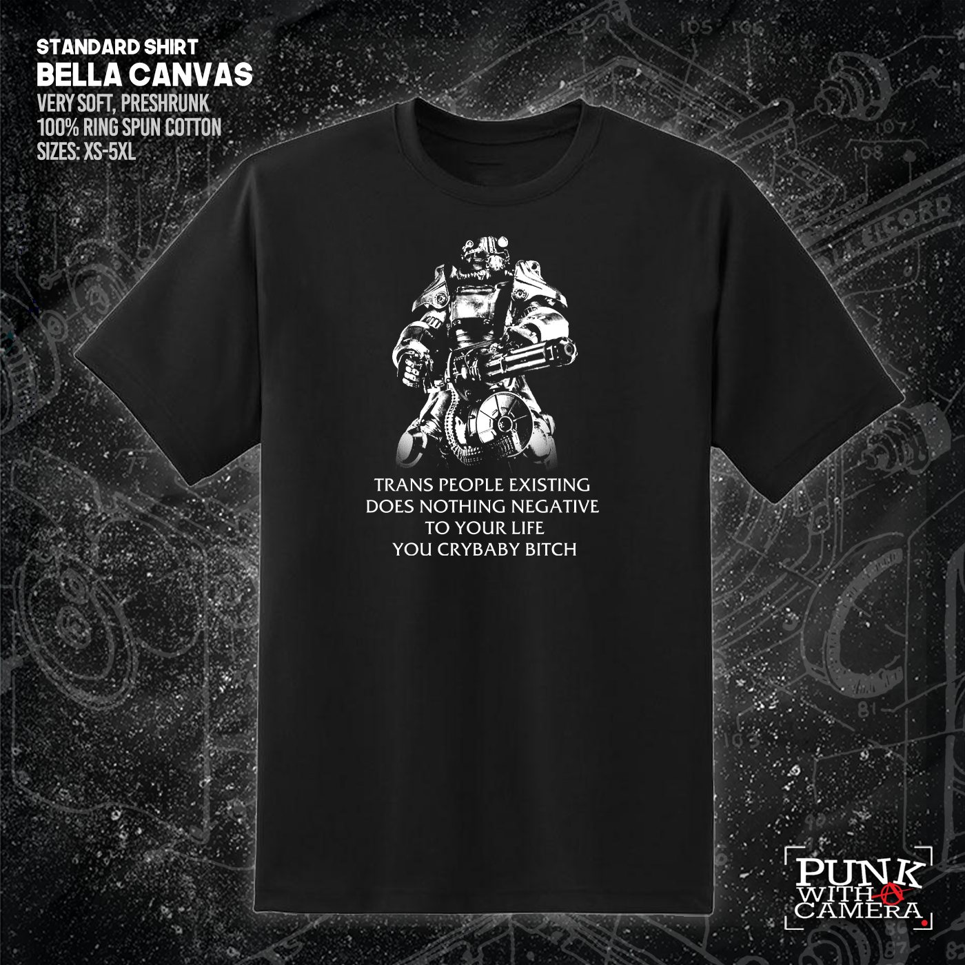 T45 Fallout Power Armor Trans people Existing Does Nothing Negative To Your Life You Cry Baby Bitch - Gutter Press