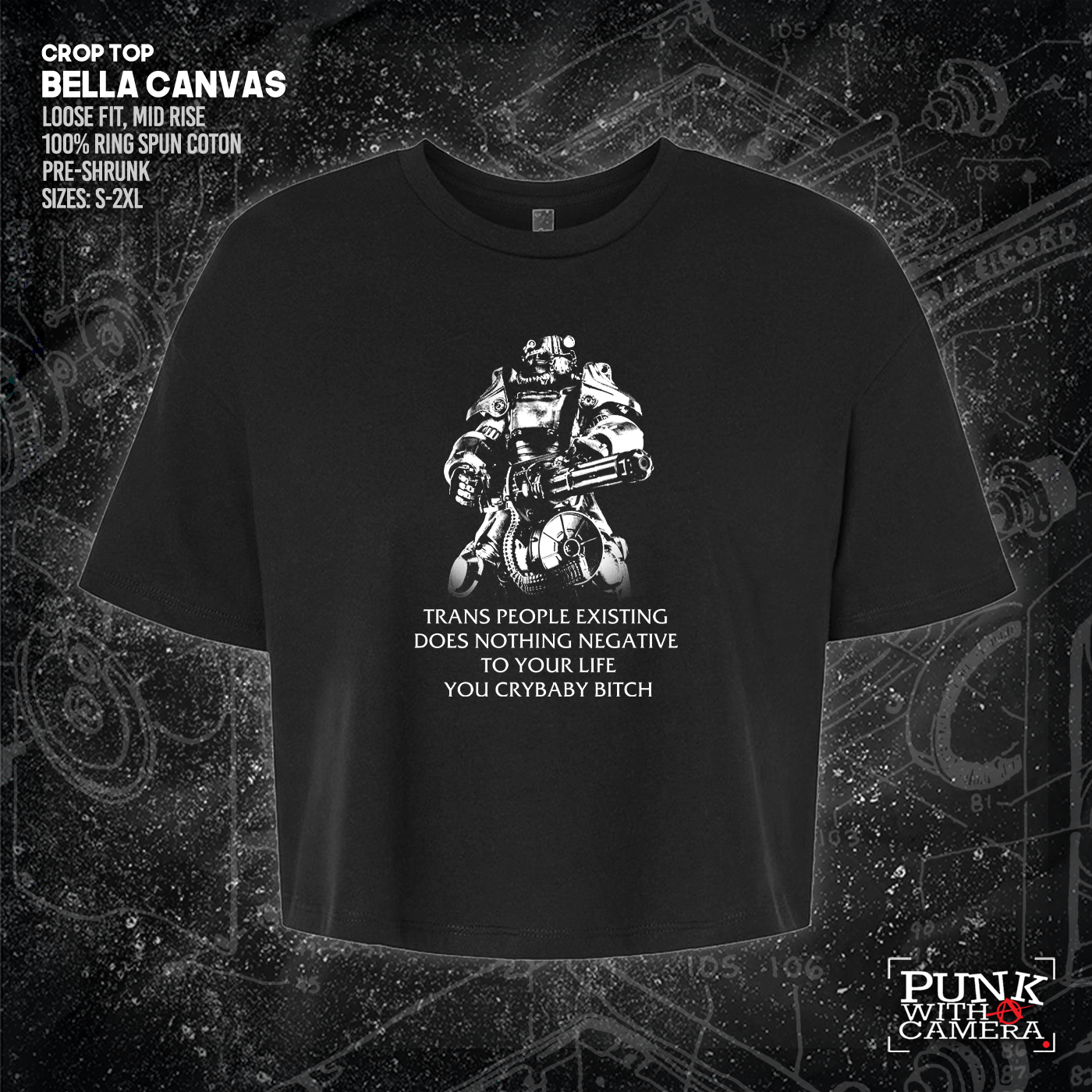 T45 Fallout Power Armor Trans people Existing Does Nothing Negative To Your Life You Cry Baby Bitch - Gutter Press