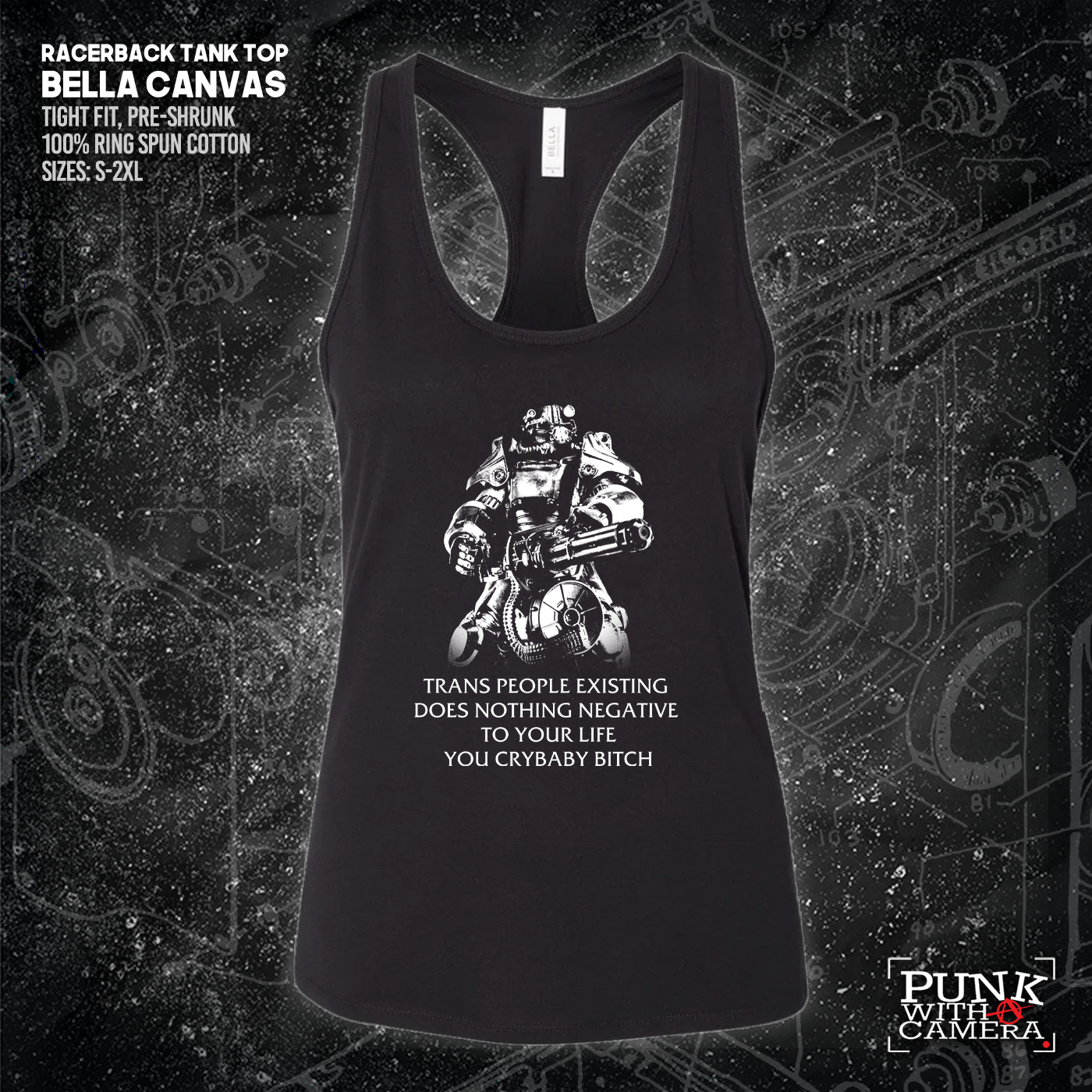 T45 Fallout Power Armor Trans people Existing Does Nothing Negative To Your Life You Cry Baby Bitch - Gutter Press