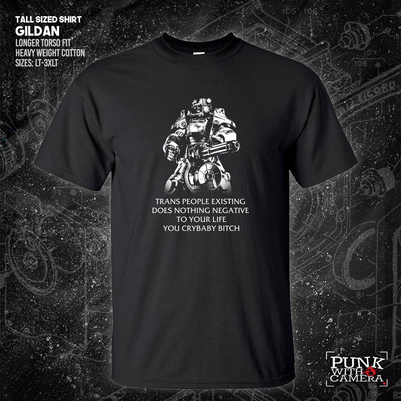 T45 Fallout Power Armor Trans people Existing Does Nothing Negative To Your Life You Cry Baby Bitch - Gutter Press