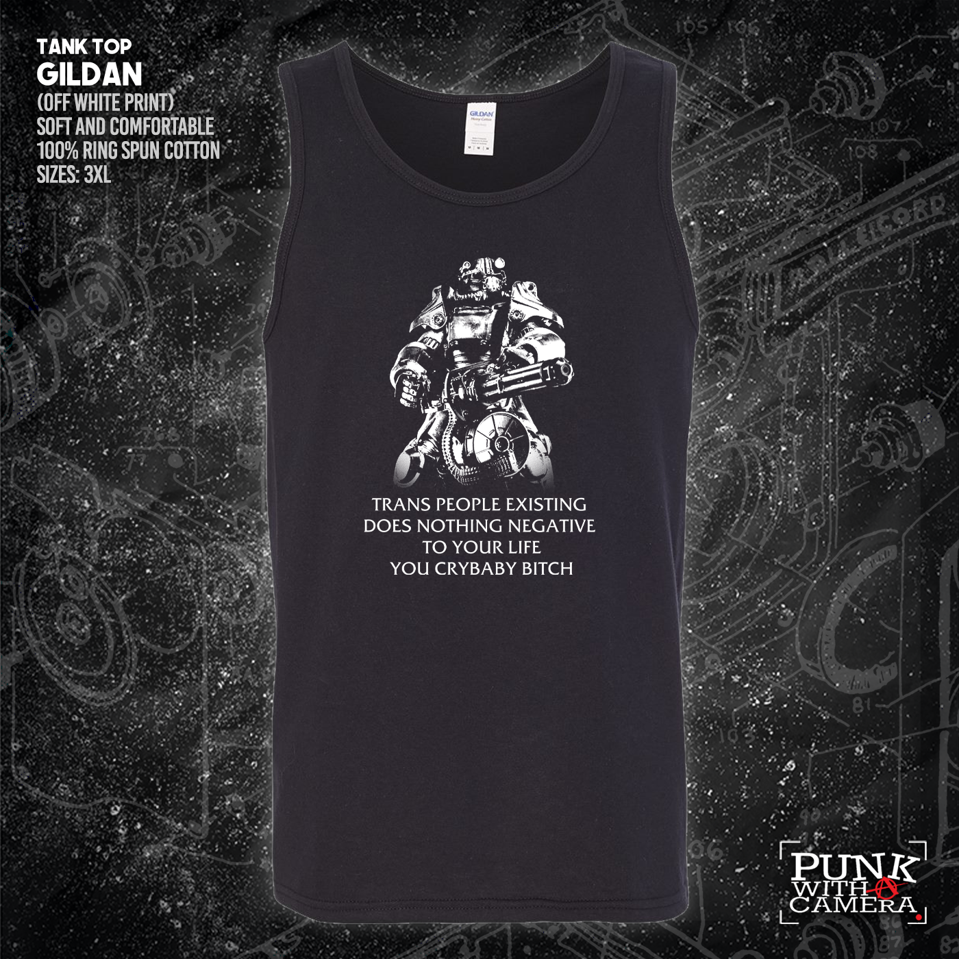 T45 Fallout Power Armor Trans people Existing Does Nothing Negative To Your Life You Cry Baby Bitch - Gutter Press