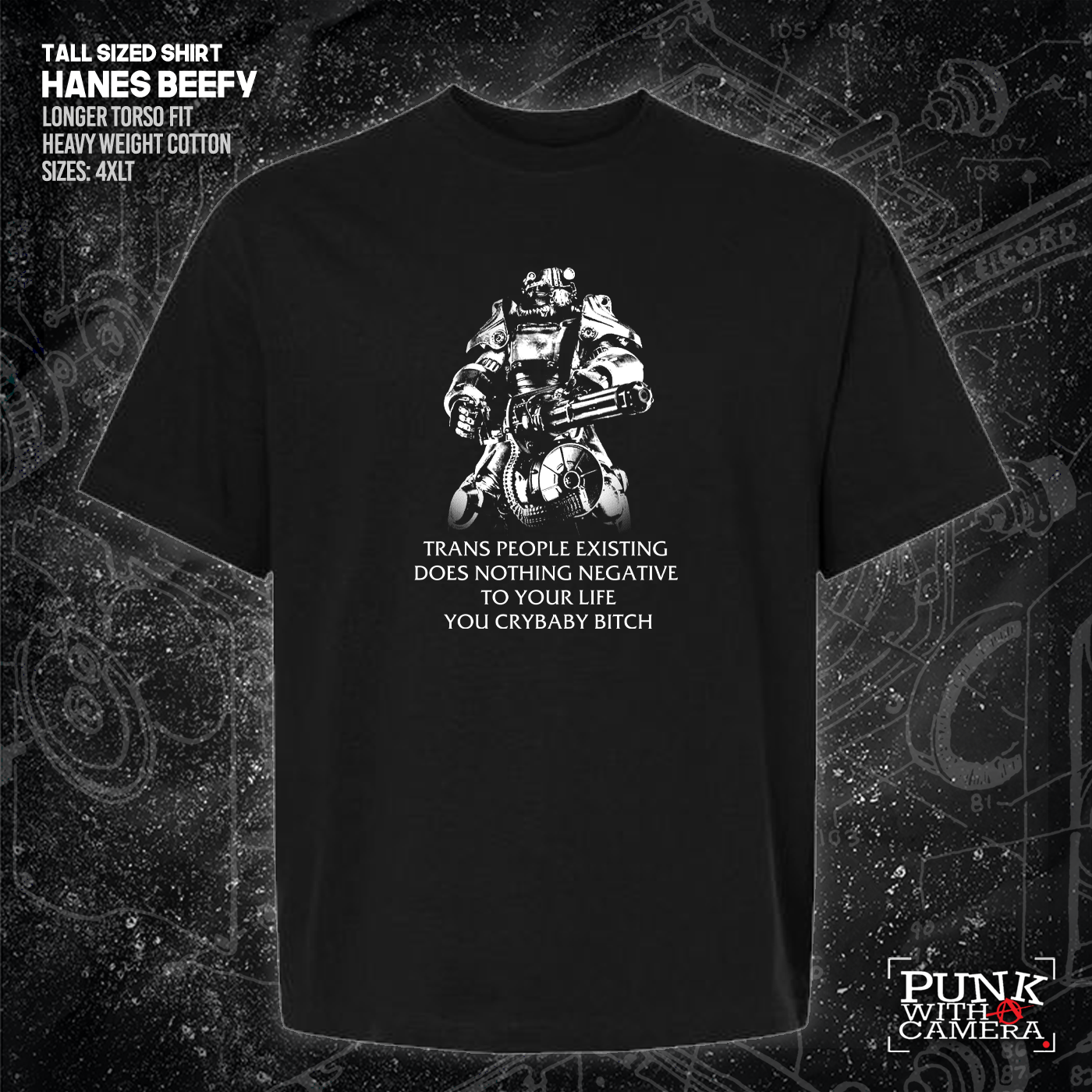 T45 Fallout Power Armor Trans people Existing Does Nothing Negative To Your Life You Cry Baby Bitch - Gutter Press