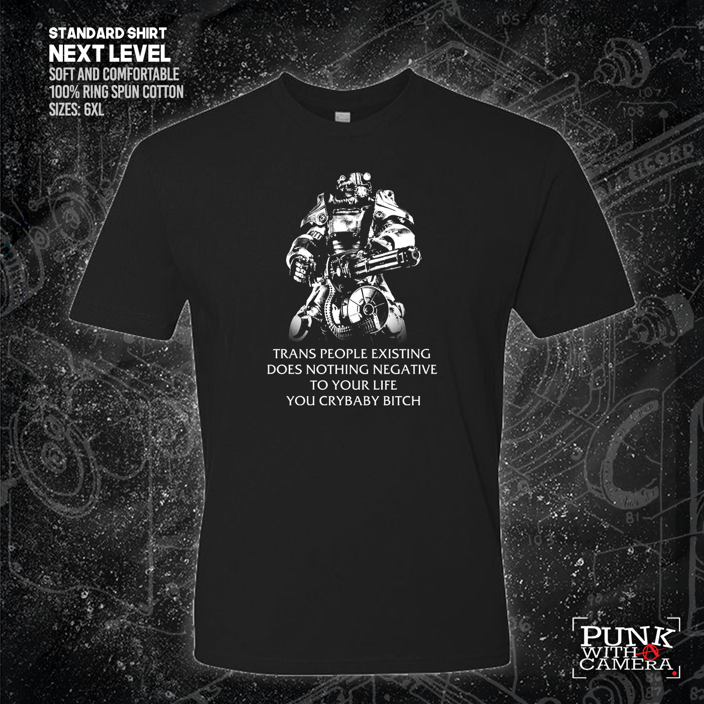 T45 Fallout Power Armor Trans people Existing Does Nothing Negative To Your Life You Cry Baby Bitch - Gutter Press