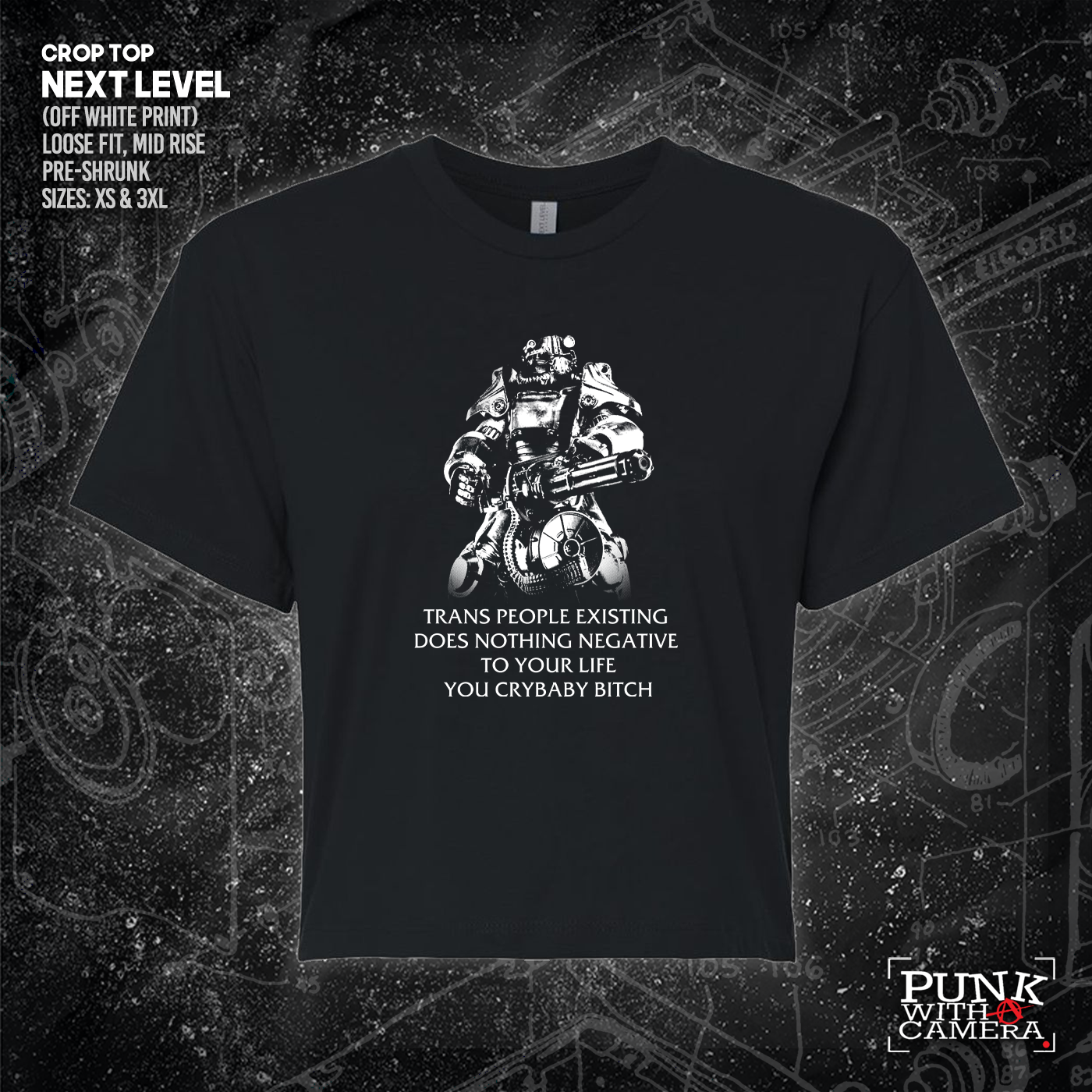 T45 Fallout Power Armor Trans people Existing Does Nothing Negative To Your Life You Cry Baby Bitch - Gutter Press