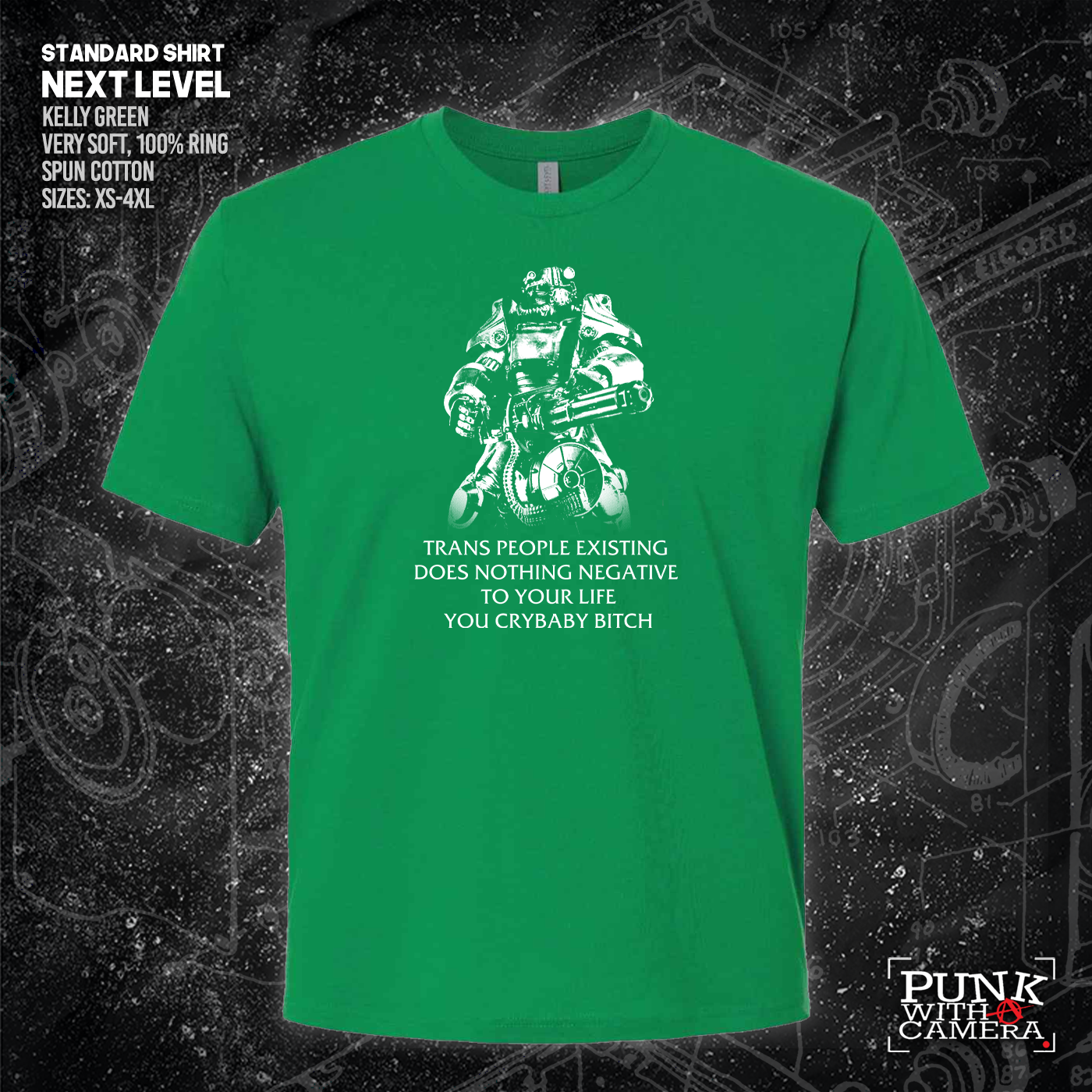 T45 Fallout Power Armor Trans people Existing Does Nothing Negative To Your Life You Cry Baby Bitch - Gutter Press