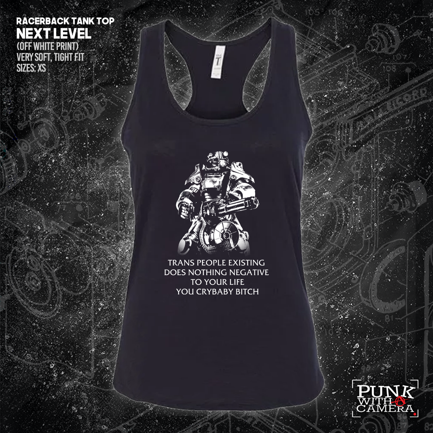 T45 Fallout Power Armor Trans people Existing Does Nothing Negative To Your Life You Cry Baby Bitch - Gutter Press