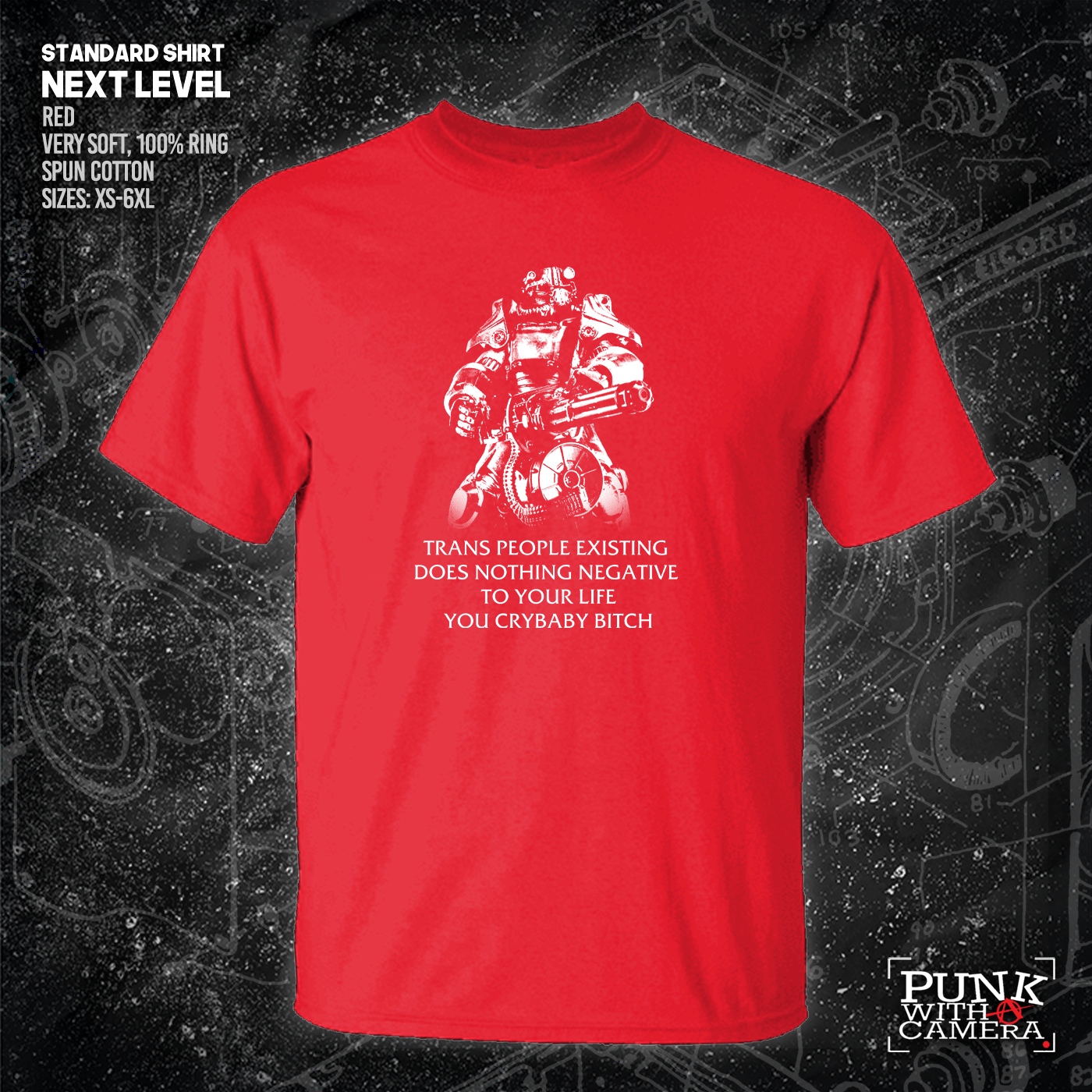 T45 Fallout Power Armor Trans people Existing Does Nothing Negative To Your Life You Cry Baby Bitch - Gutter Press