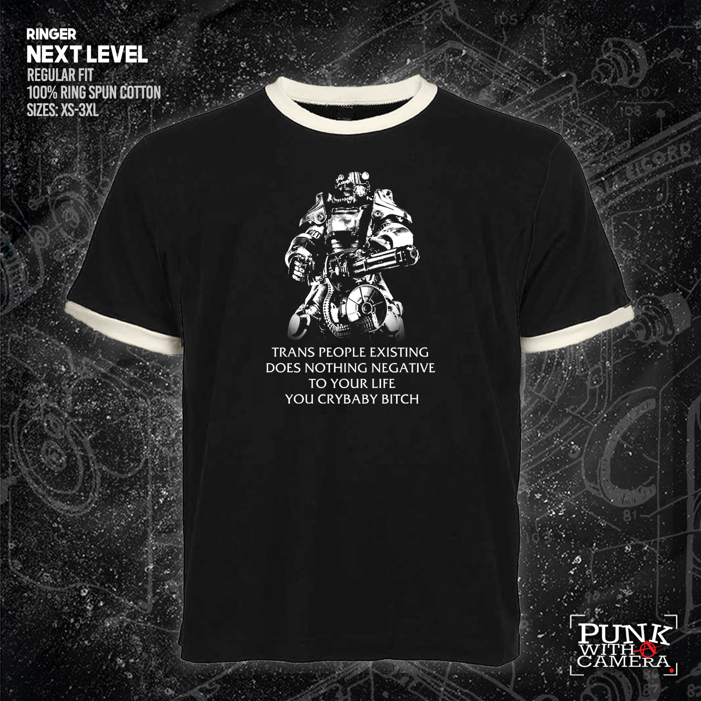 T45 Fallout Power Armor Trans people Existing Does Nothing Negative To Your Life You Cry Baby Bitch - Gutter Press