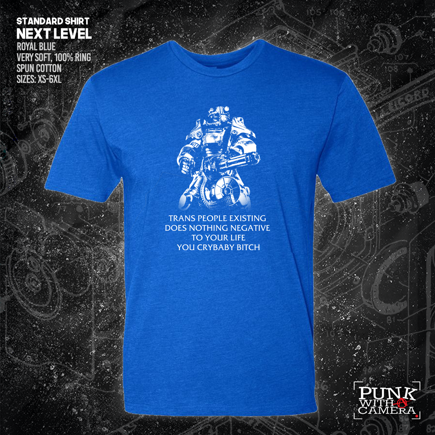 T45 Fallout Power Armor Trans people Existing Does Nothing Negative To Your Life You Cry Baby Bitch - Gutter Press