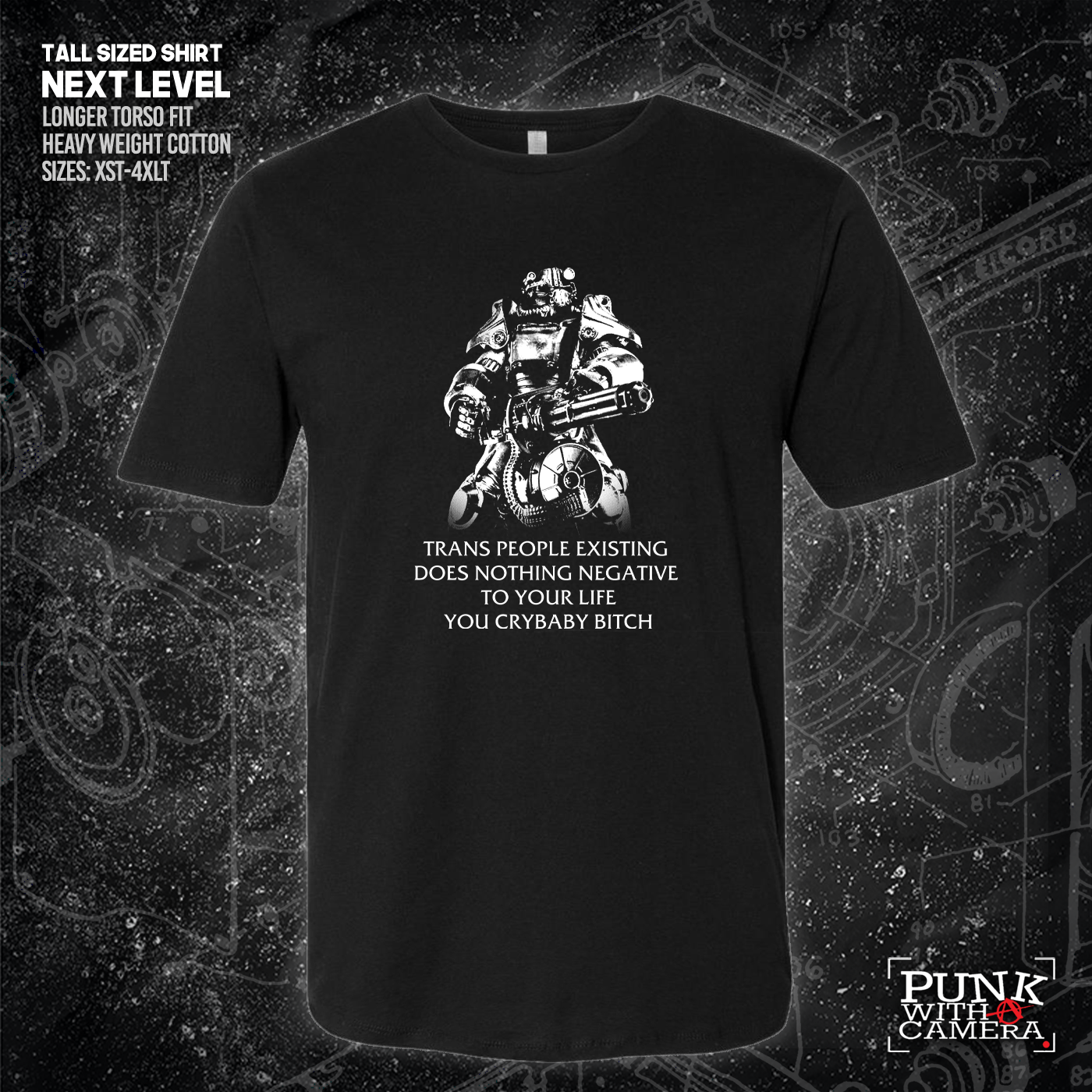 T45 Fallout Power Armor Trans people Existing Does Nothing Negative To Your Life You Cry Baby Bitch - Gutter Press