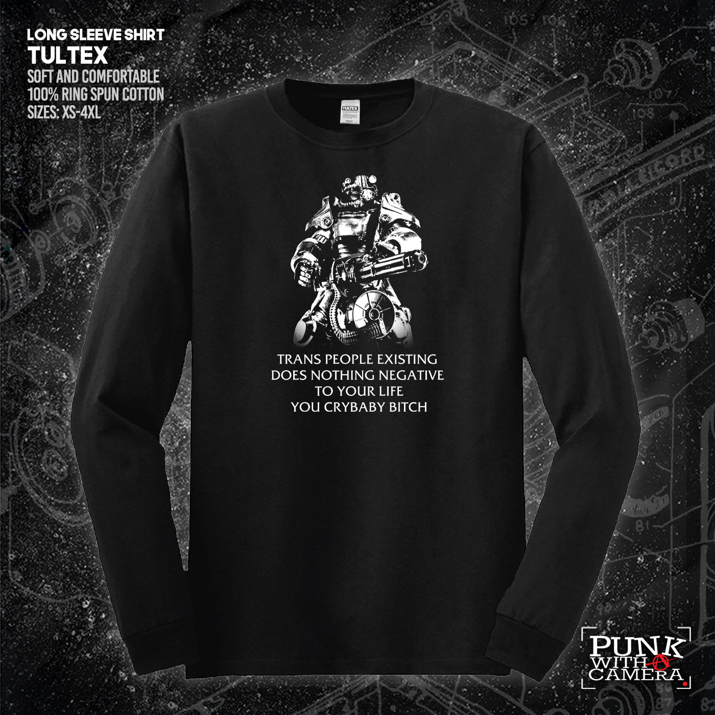 T45 Fallout Power Armor Trans people Existing Does Nothing Negative To Your Life You Cry Baby Bitch - Gutter Press