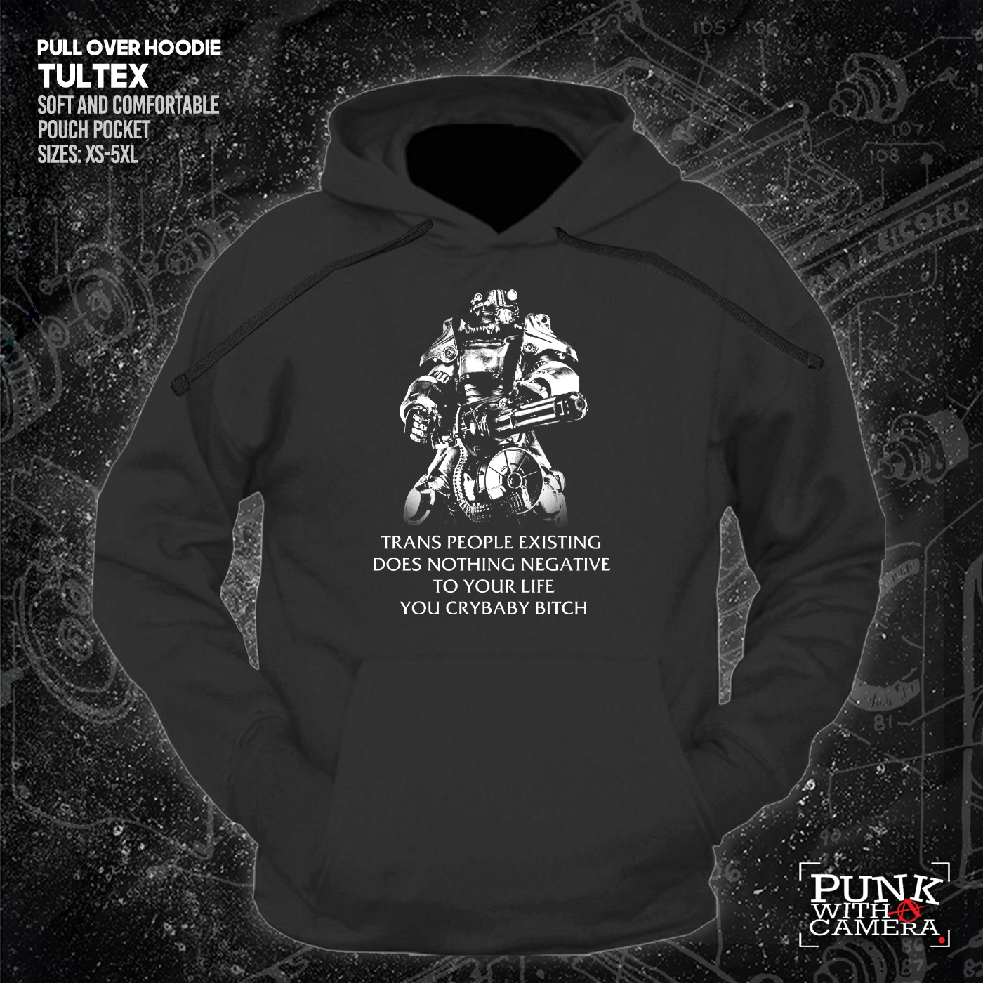 T45 Fallout Power Armor Trans people Existing Does Nothing Negative To Your Life You Cry Baby Bitch - Gutter Press