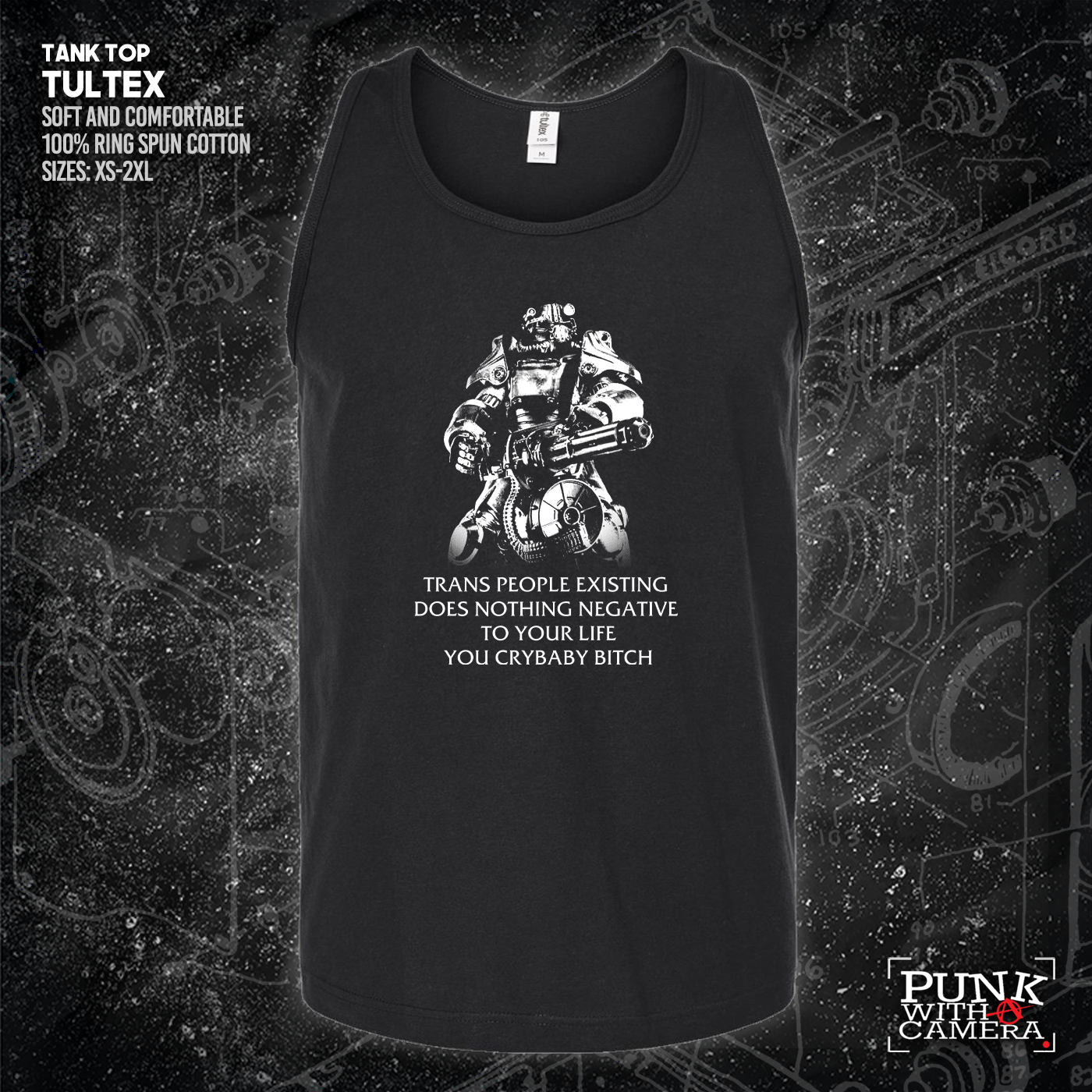 T45 Fallout Power Armor Trans people Existing Does Nothing Negative To Your Life You Cry Baby Bitch - Gutter Press