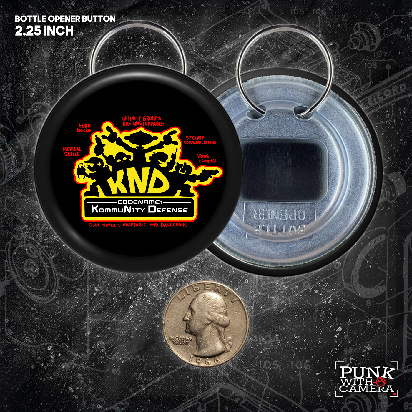 Code Name KommuNity Defense KND - Buttons (2.25 Inch)