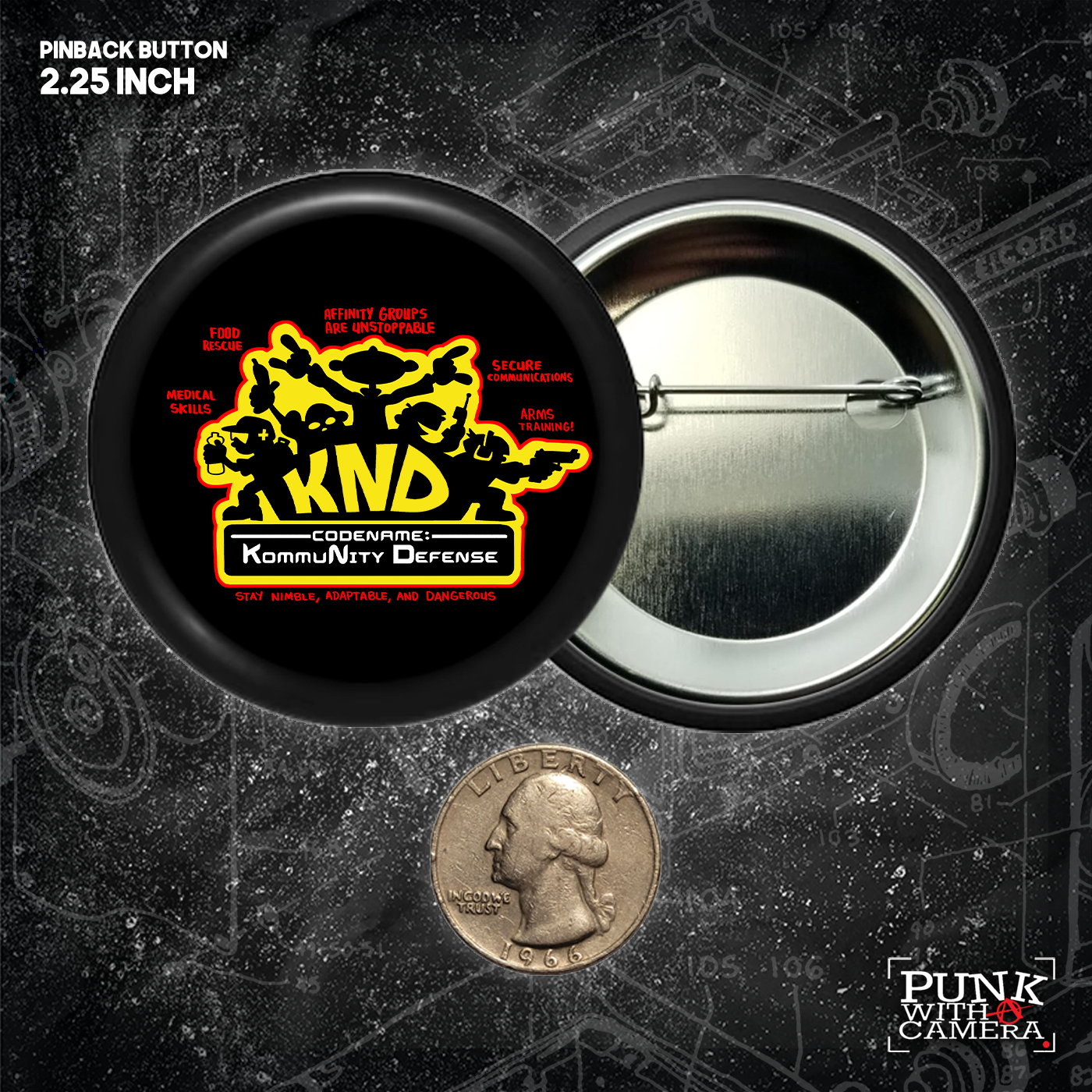 Code Name KommuNity Defense KND - Buttons (2.25 Inch)