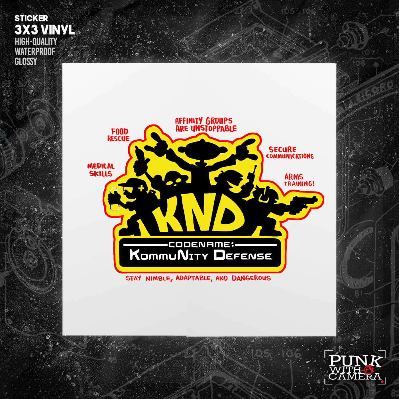 Code Name KommuNity Defense KND - Sticker (3X3)