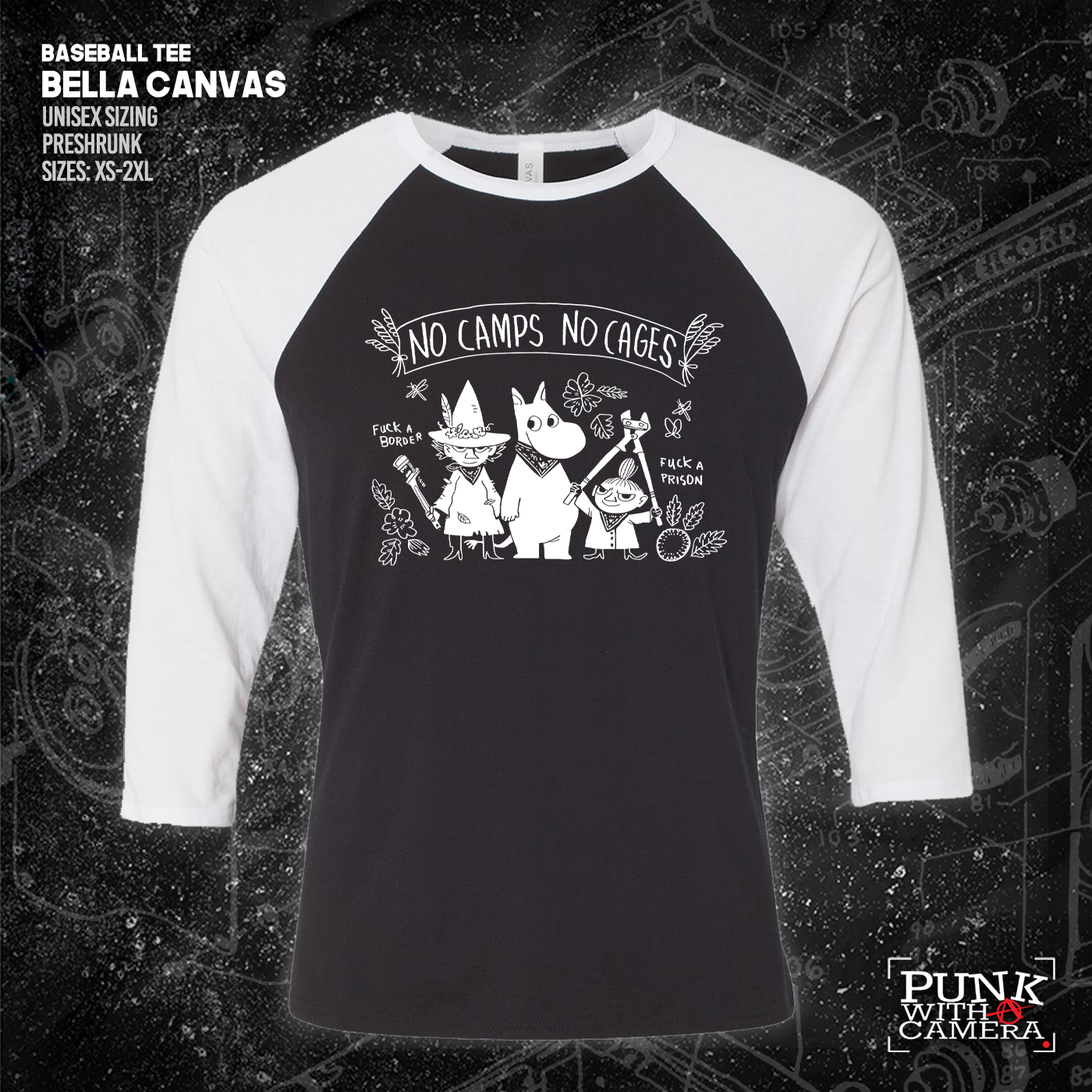 No Camps No Cages - Fuck A Border Fuck a Prison - Jonas Goonface