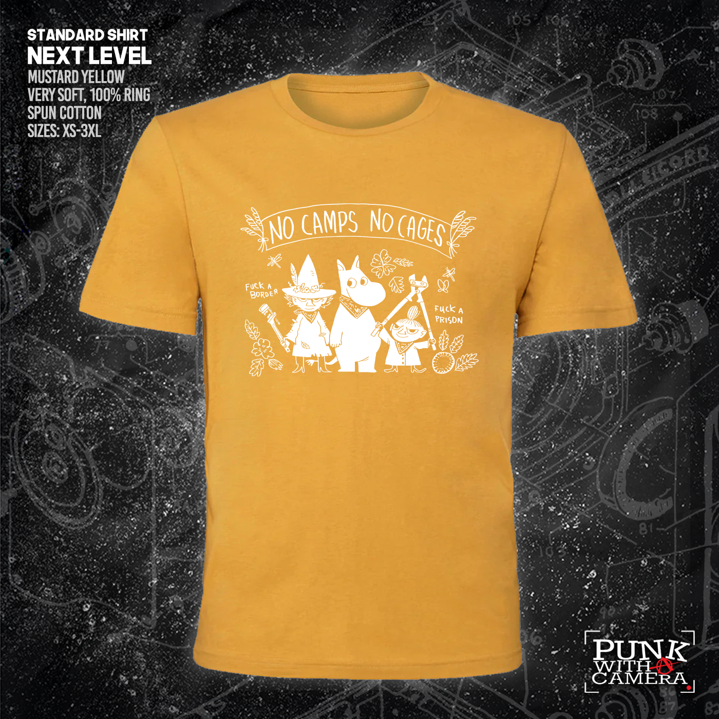 No Camps No Cages - Fuck A Border Fuck a Prison - Jonas Goonface