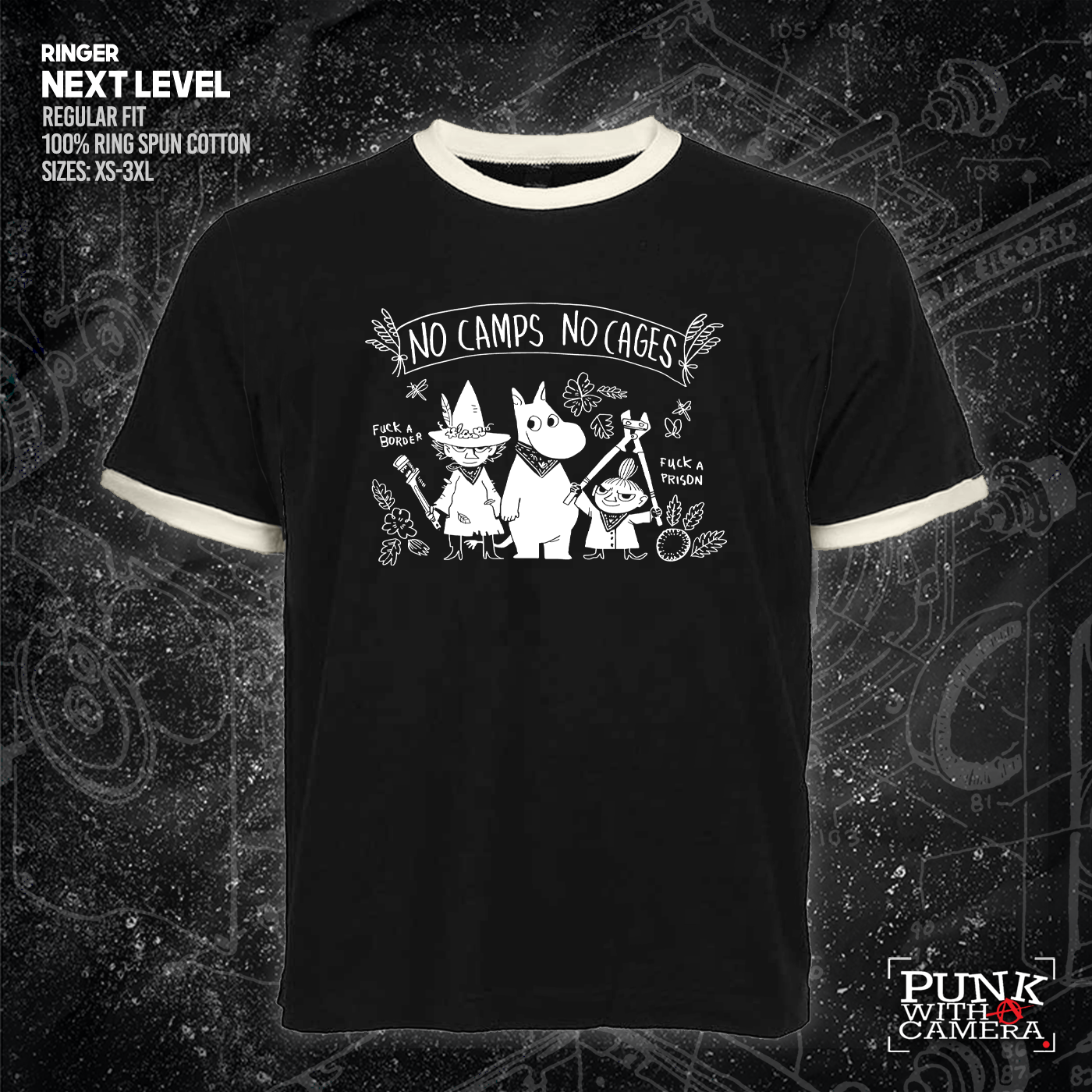 No Camps No Cages - Fuck A Border Fuck a Prison - Jonas Goonface