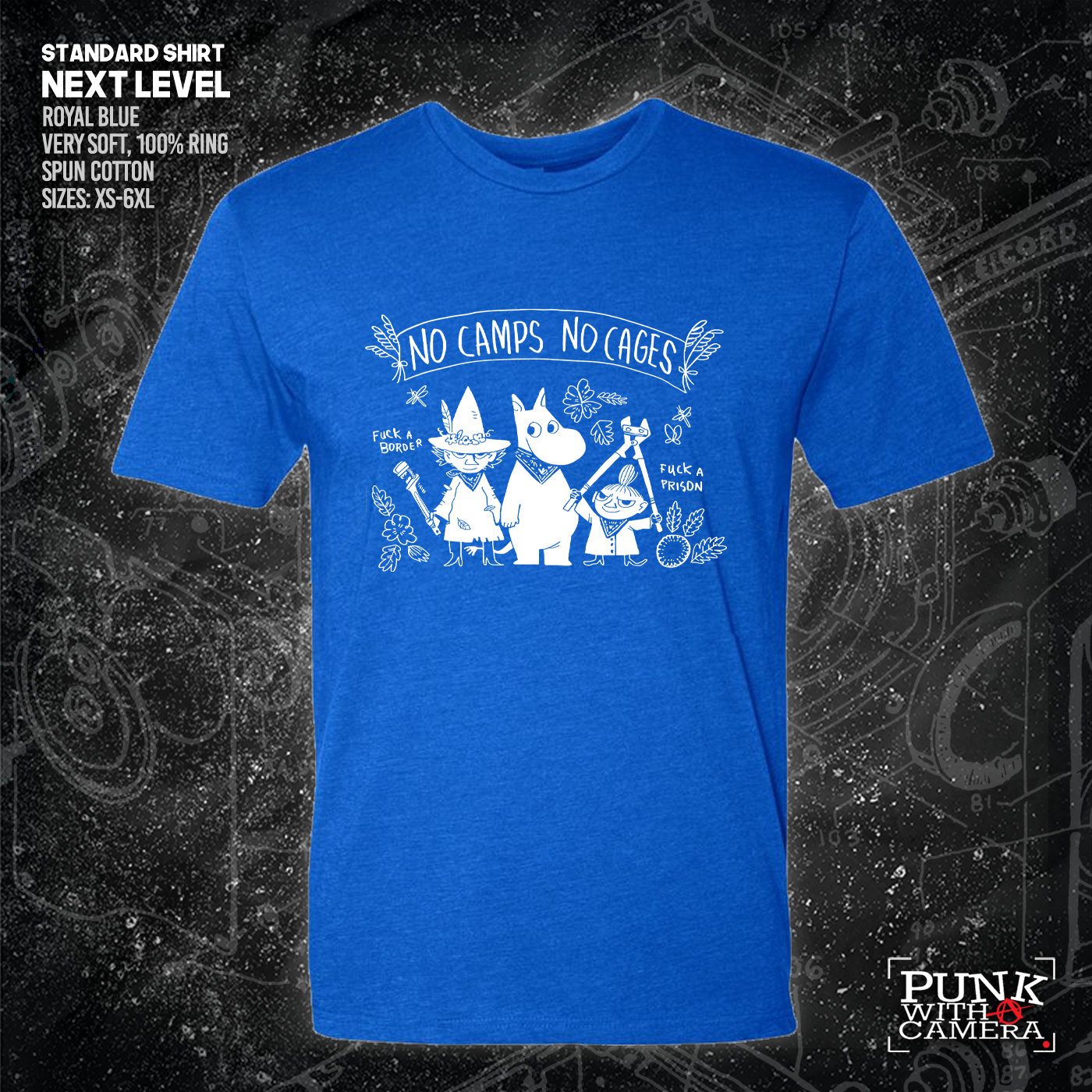 No Camps No Cages - Fuck A Border Fuck a Prison - Jonas Goonface