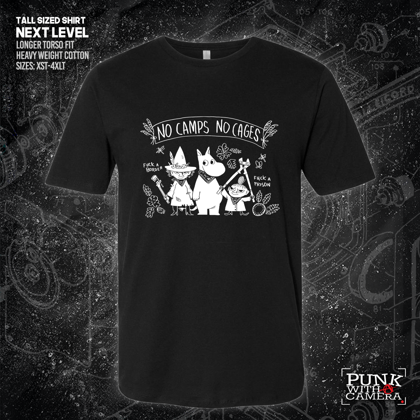 No Camps No Cages - Fuck A Border Fuck a Prison - Jonas Goonface