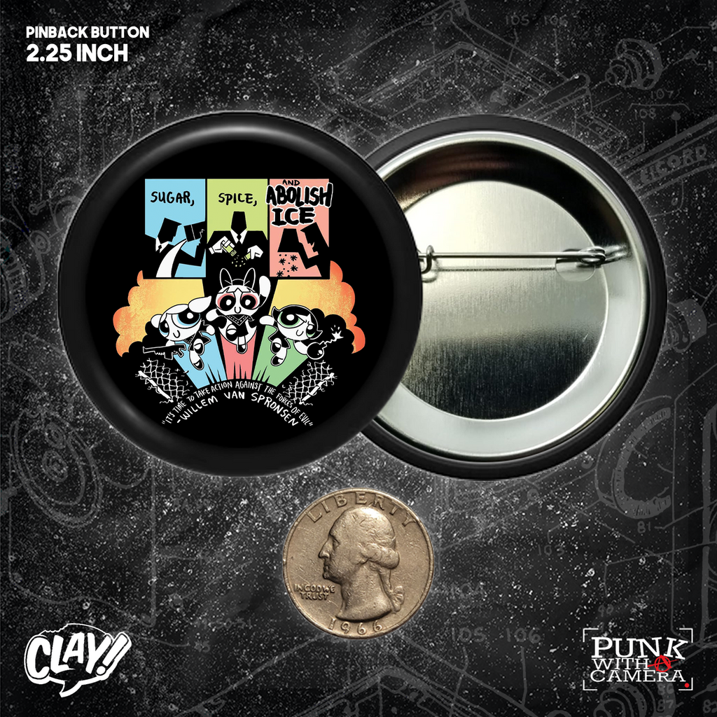 Sugar Spice & Abolish - Take Action Against The Forces Of Evil - Buttons 2.25 Inch