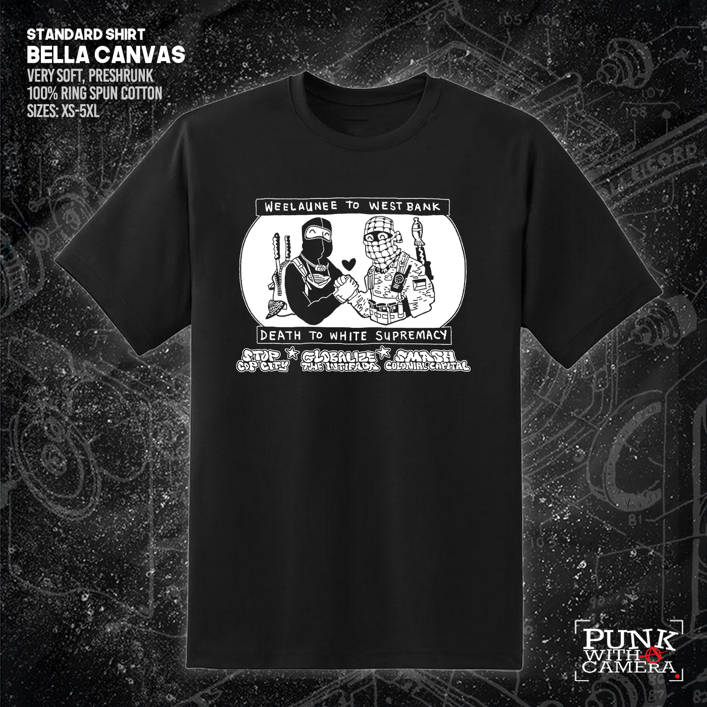 Weelaunee To West Bank Death To White Supremacy - Jonas Goonface - Mutual Aid Design