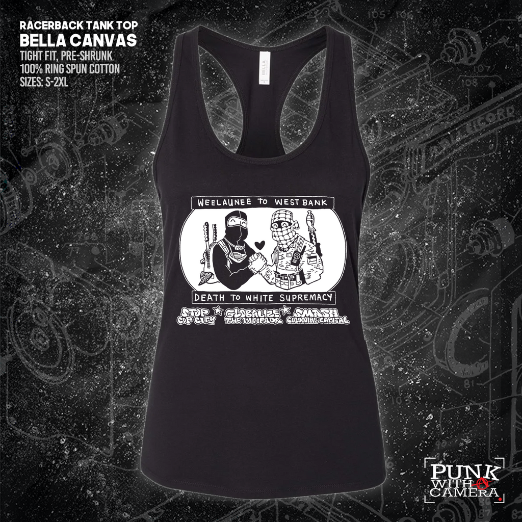 Weelaunee To West Bank Death To White Supremacy - Jonas Goonface - Mutual Aid Design