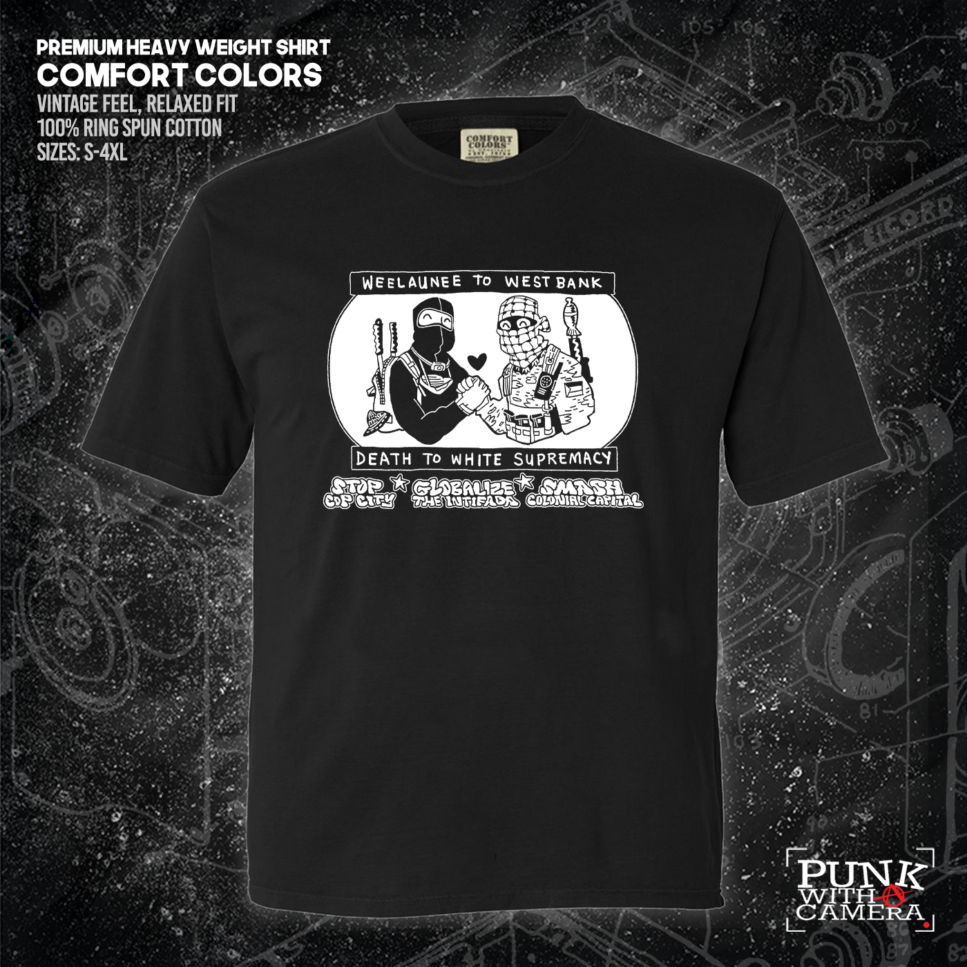 Weelaunee To West Bank Death To White Supremacy - Jonas Goonface - Mutual Aid Design