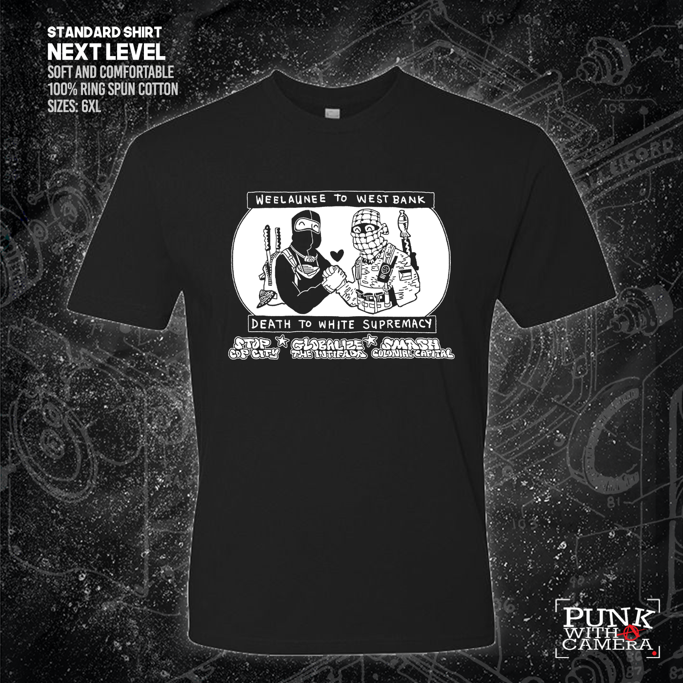 Weelaunee To West Bank Death To White Supremacy - Jonas Goonface - Mutual Aid Design