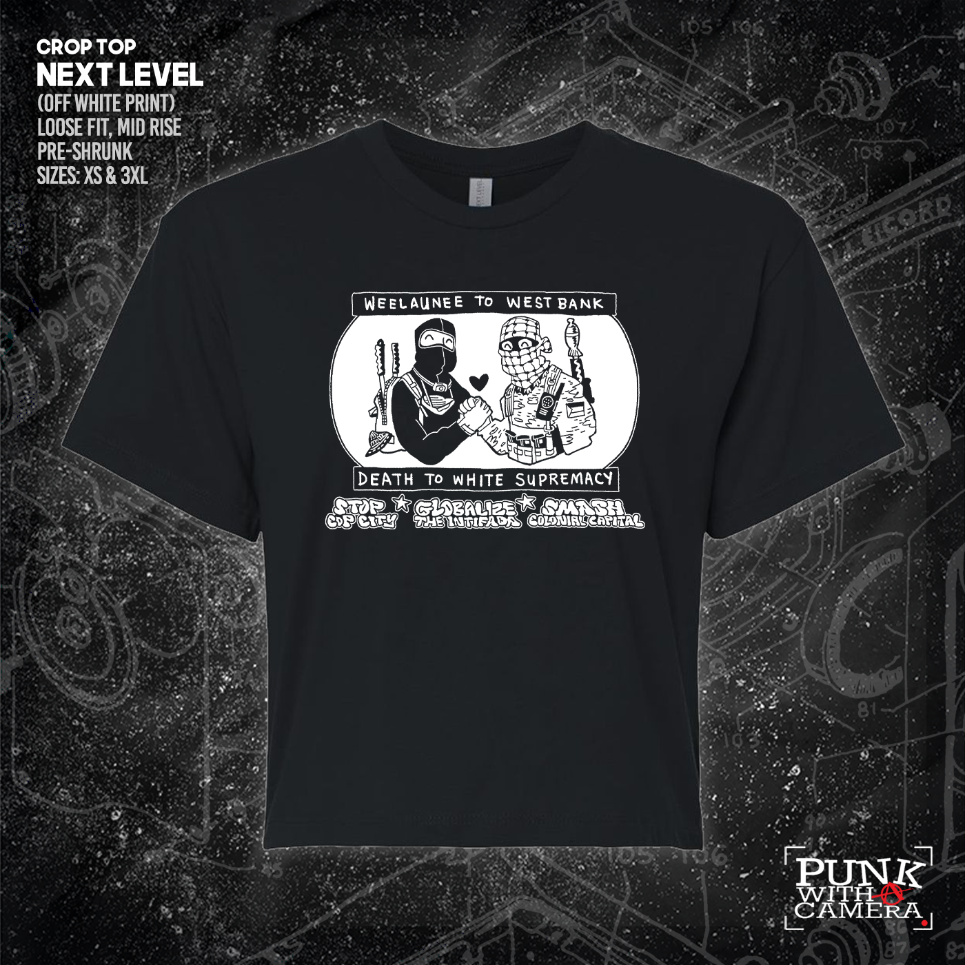 Weelaunee To West Bank Death To White Supremacy - Jonas Goonface - Mutual Aid Design