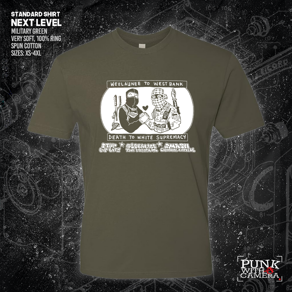Weelaunee To West Bank Death To White Supremacy - Jonas Goonface - Mutual Aid Design