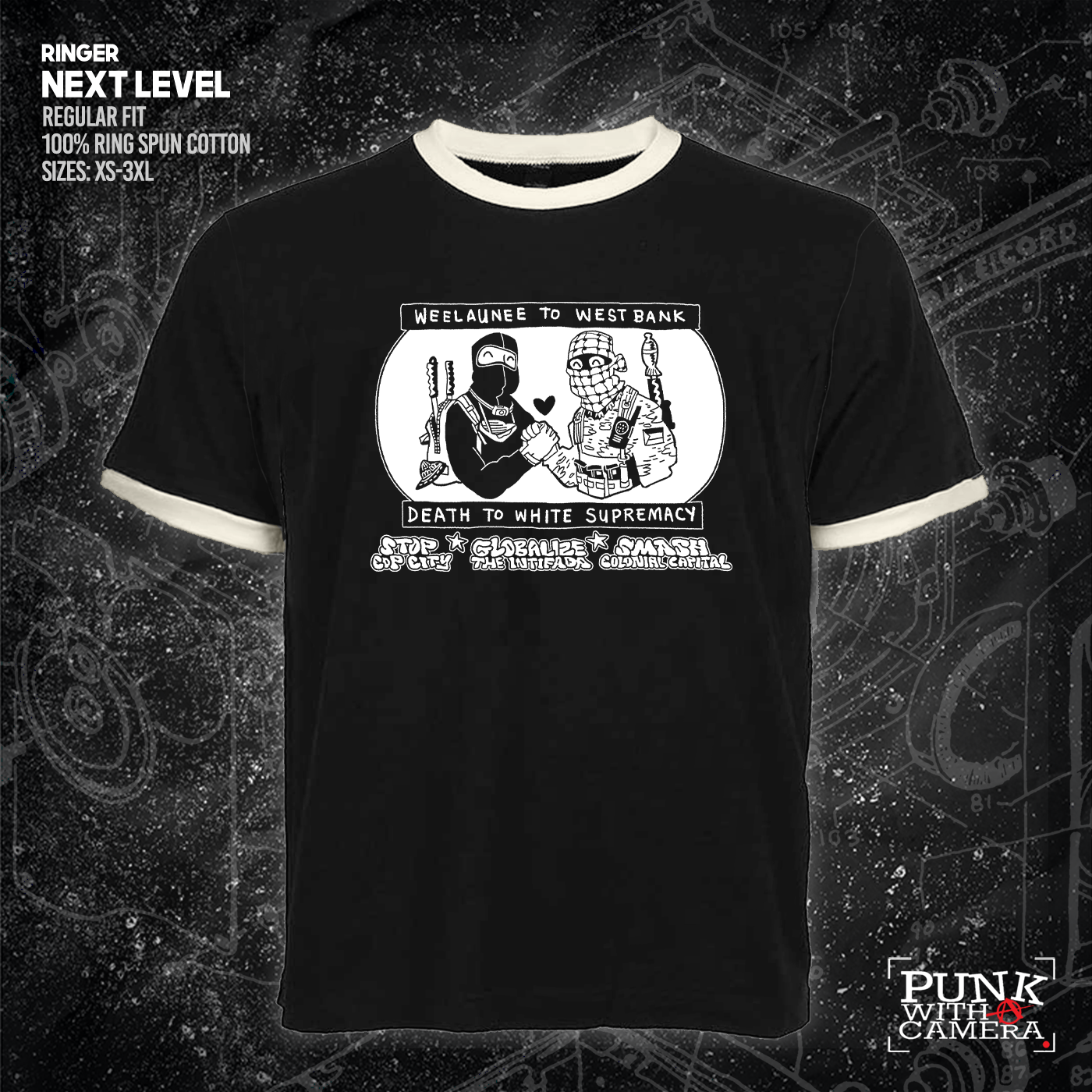 Weelaunee To West Bank Death To White Supremacy - Jonas Goonface - Mutual Aid Design