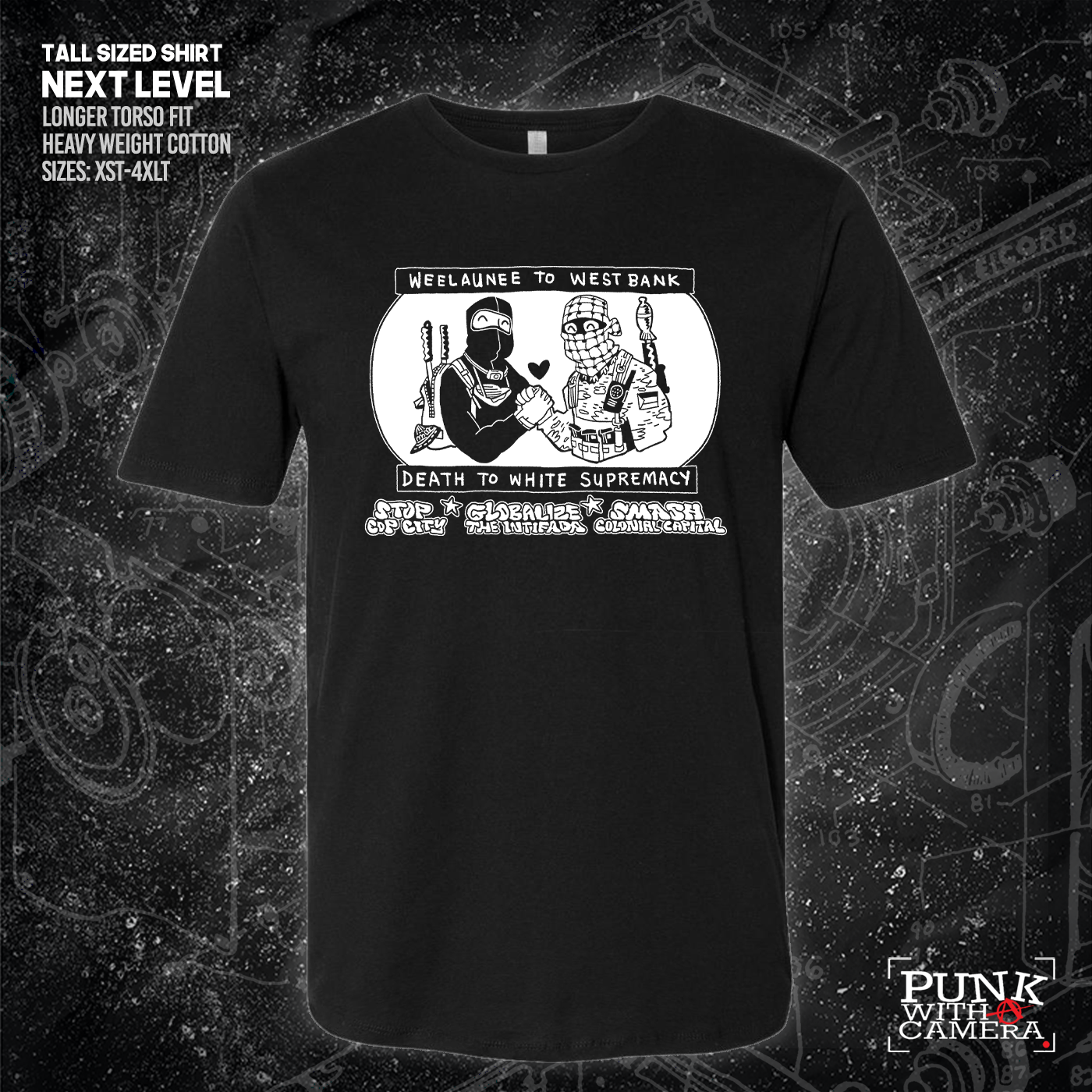 Weelaunee To West Bank Death To White Supremacy - Jonas Goonface - Mutual Aid Design