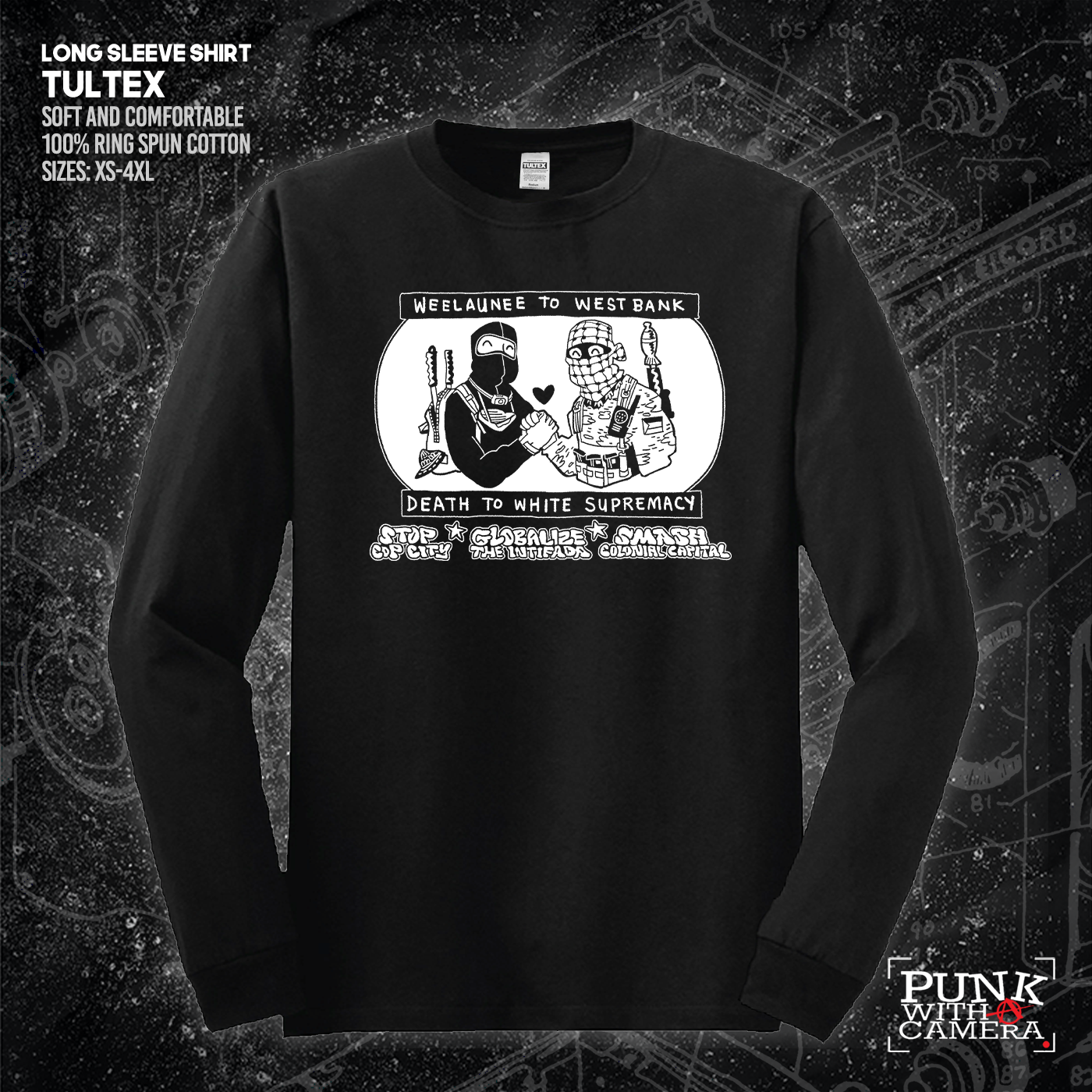 Weelaunee To West Bank Death To White Supremacy - Jonas Goonface - Mutual Aid Design